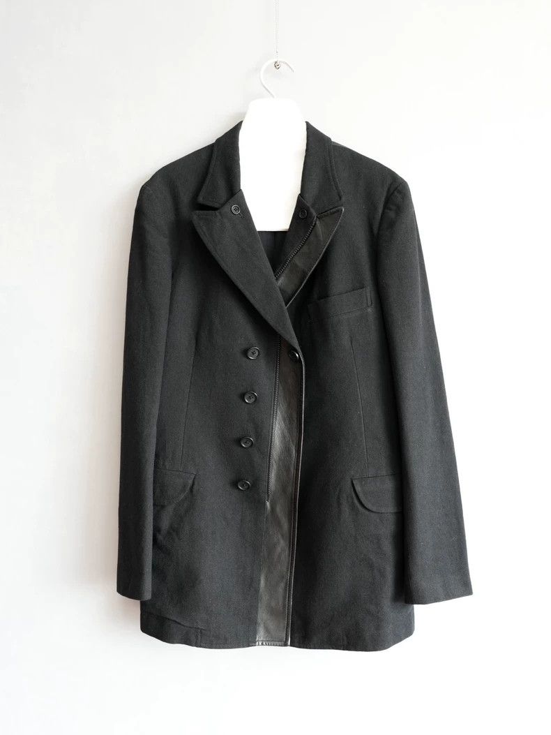 Yohji Yamamoto Yohji Yamamoto13 AW Parched Leather Zip Show Jacket 2503-Ne Size US M / EU 48-50 / 2 - 1 Thumbnail
