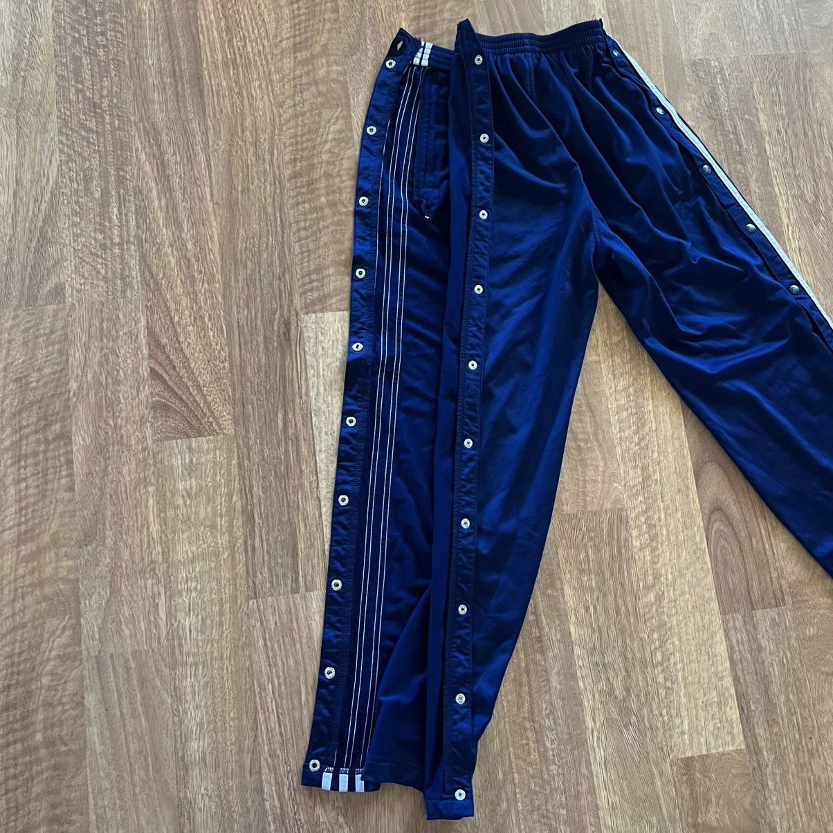 Adidas Vintage 1999 Adidas Tearaway Snap Track Pants 3-Stripes Y2K Size US 26 / EU 42 - 1 Thumbnail