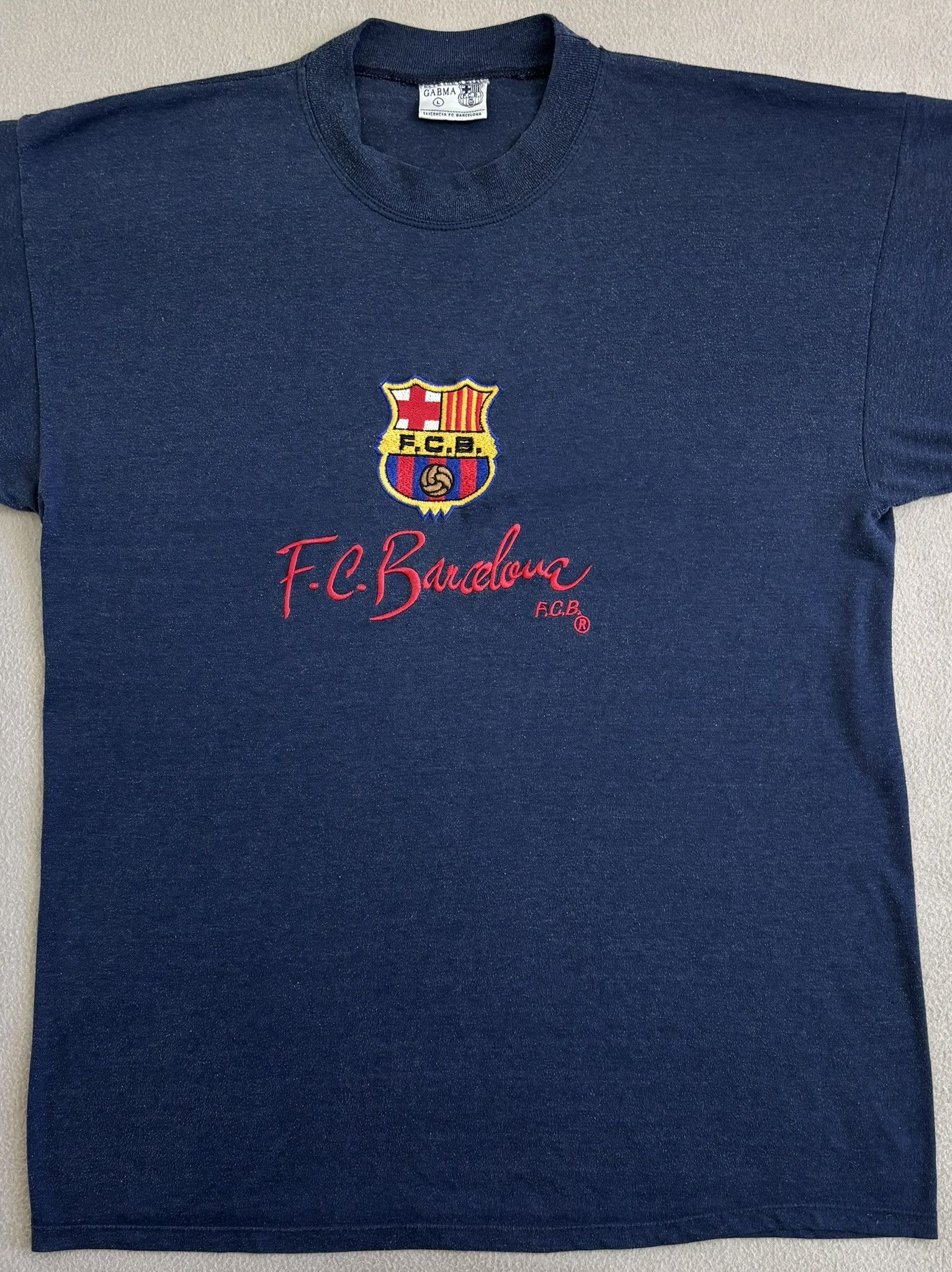Vintage FC Barcelona Gabma vintage T-shirt large Size US L / EU 52-54 / 3 - 6 Thumbnail