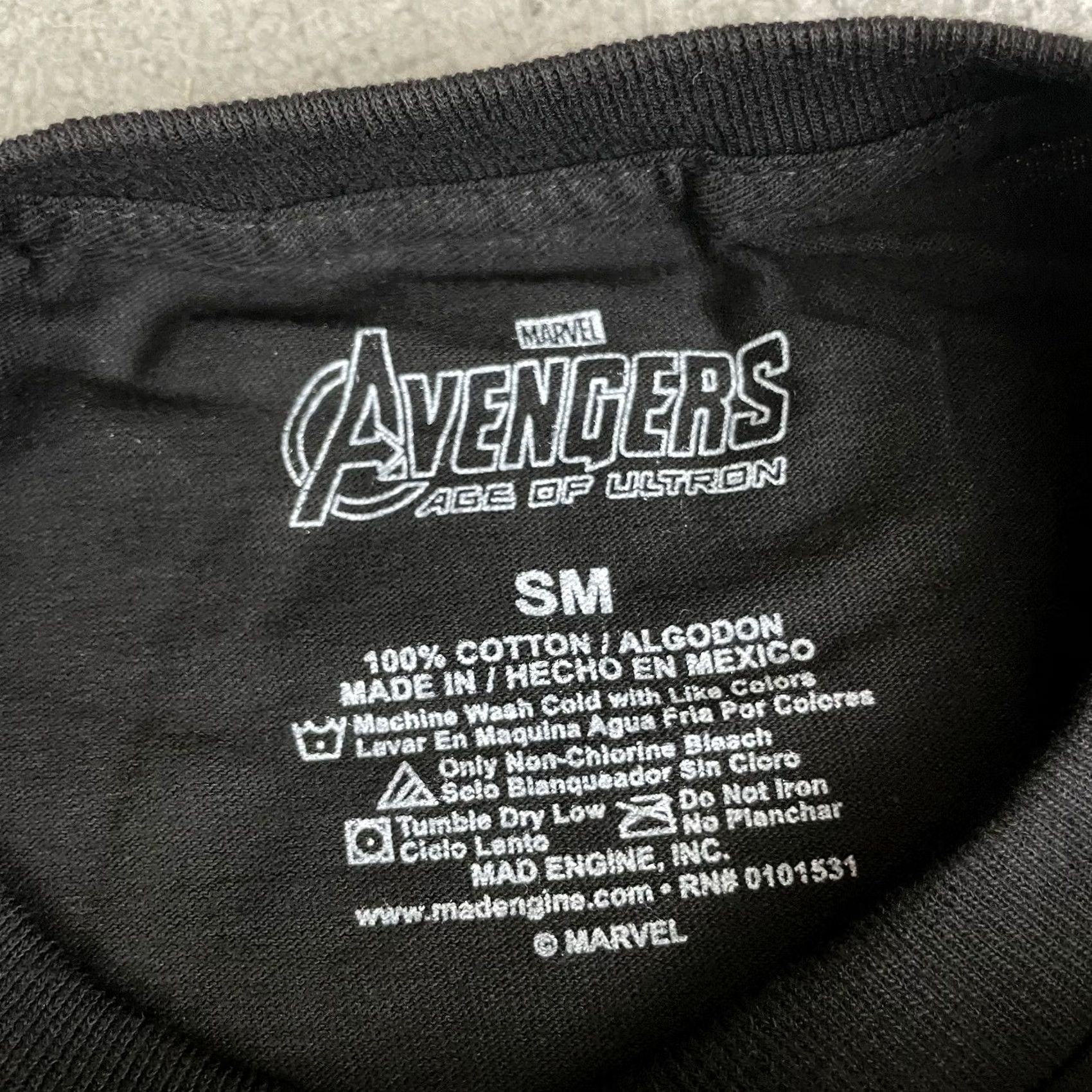 Vintage VINTAGE Marvel Avengers Age Of Ultron T Shirt Men S Black Logo 90s Movie Comics Mens Size US S / EU 44-46 / 1 - 4 Thumbnail