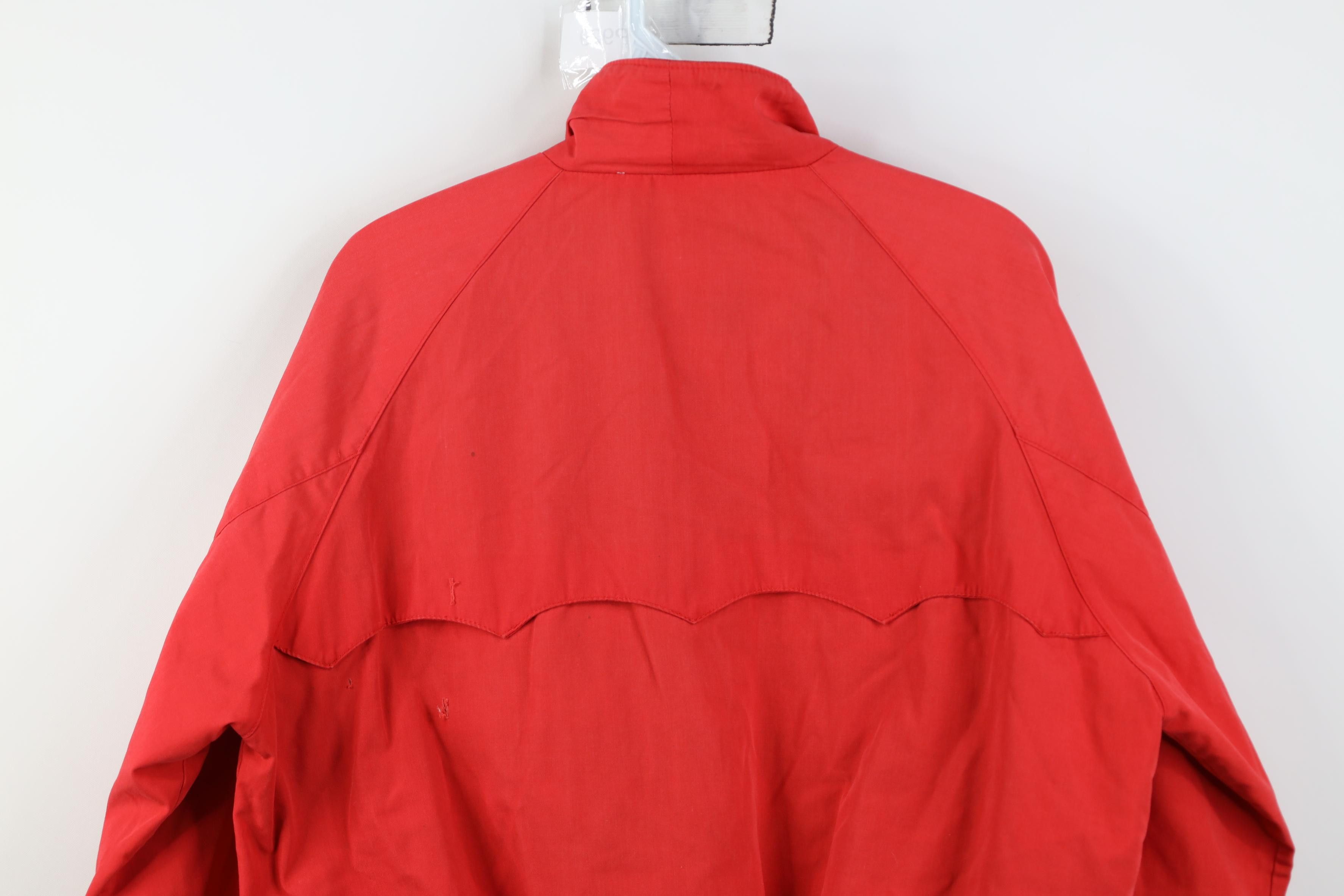 Vintage Vintage 70s 80s Fire Department Cafe Racer Bomber Jacket Red Size US L / EU 52-54 / 3 - 22 Thumbnail