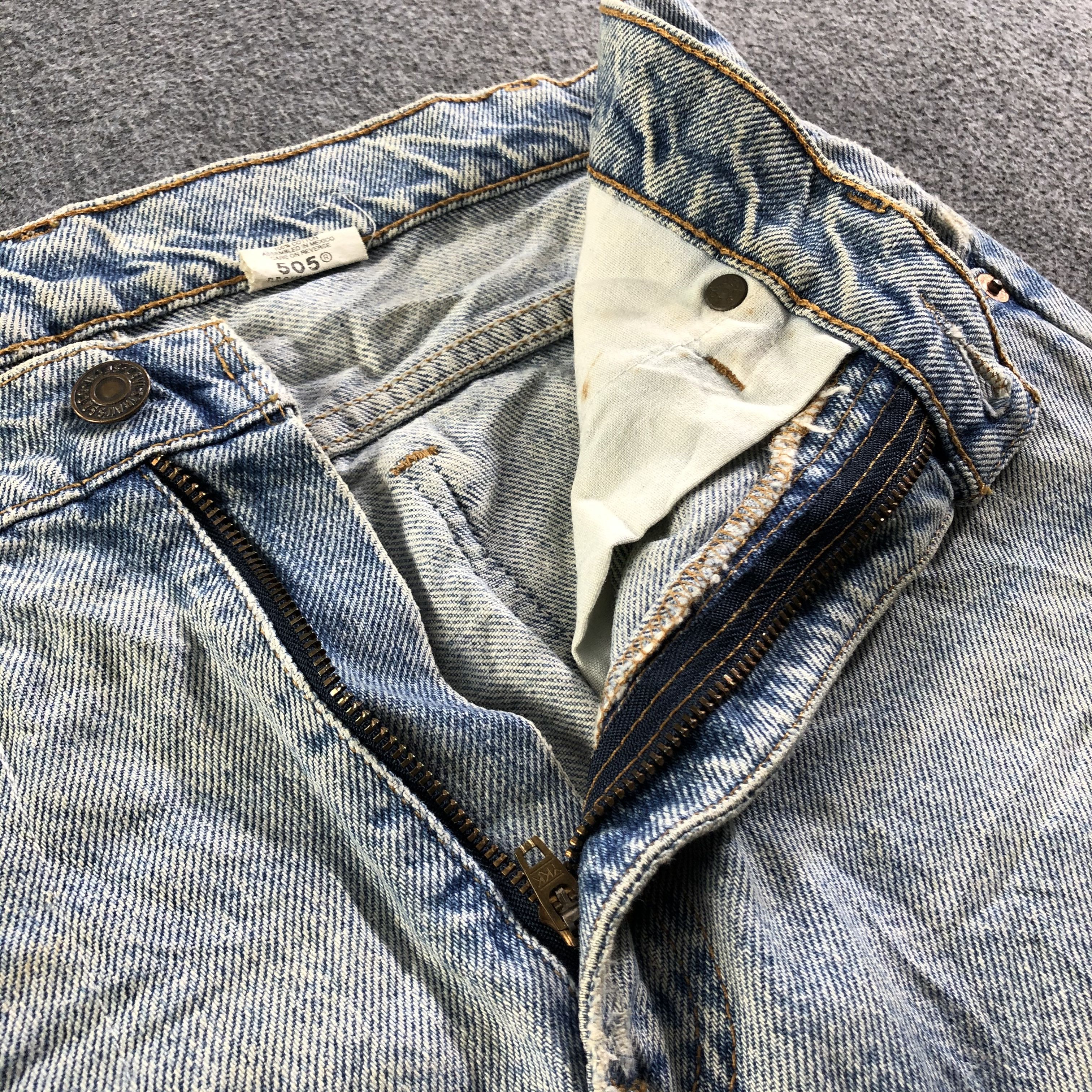 Levi's × Vintage Vintage Light Wash Levis 505 Skirt-J3737 Size 31" - 9 Thumbnail