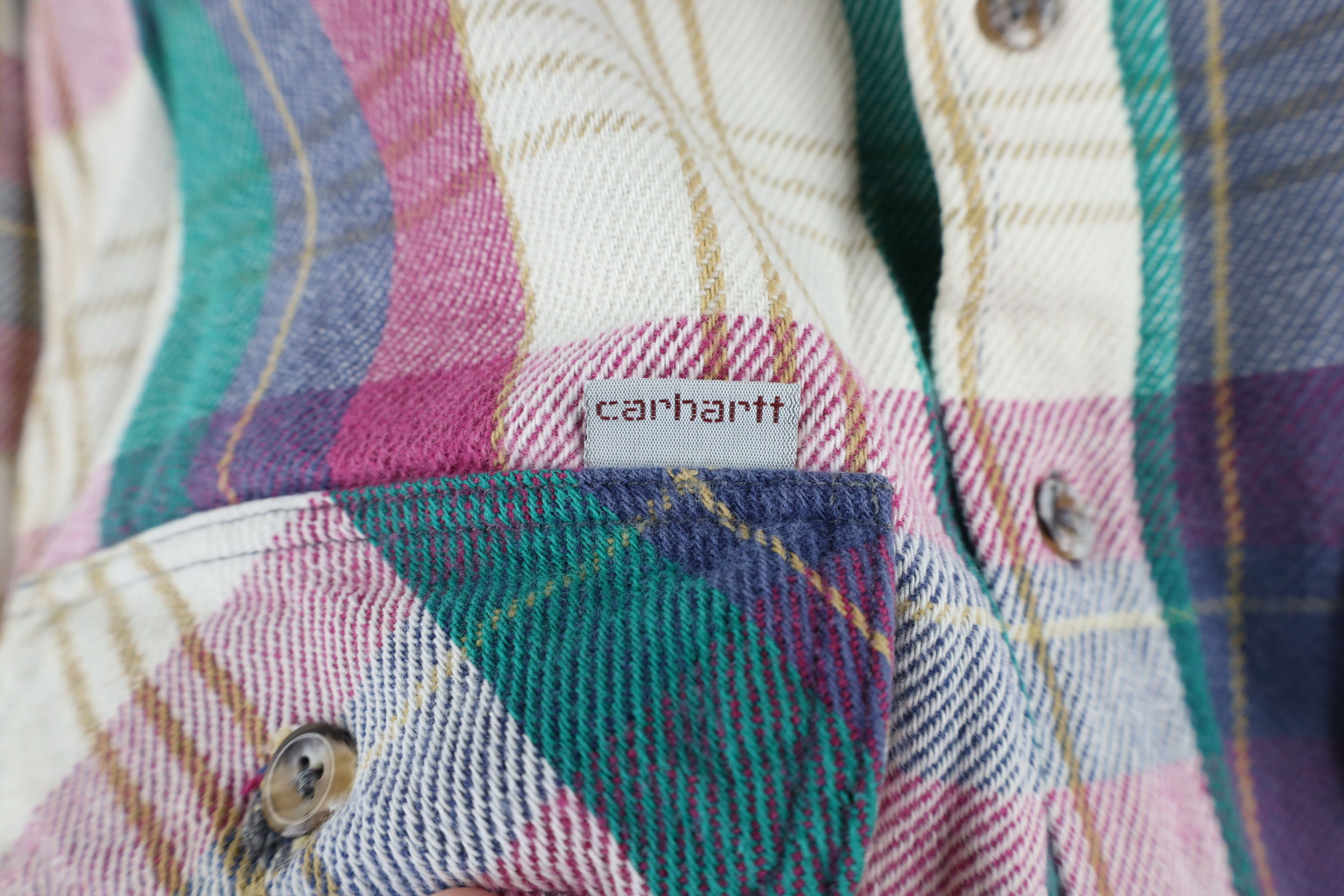 Carhartt × Vintage Vintage 90s Carhartt Collared Flannel Button Shirt Plaid USA Size US XL / EU 56 / 4 - 6 Thumbnail