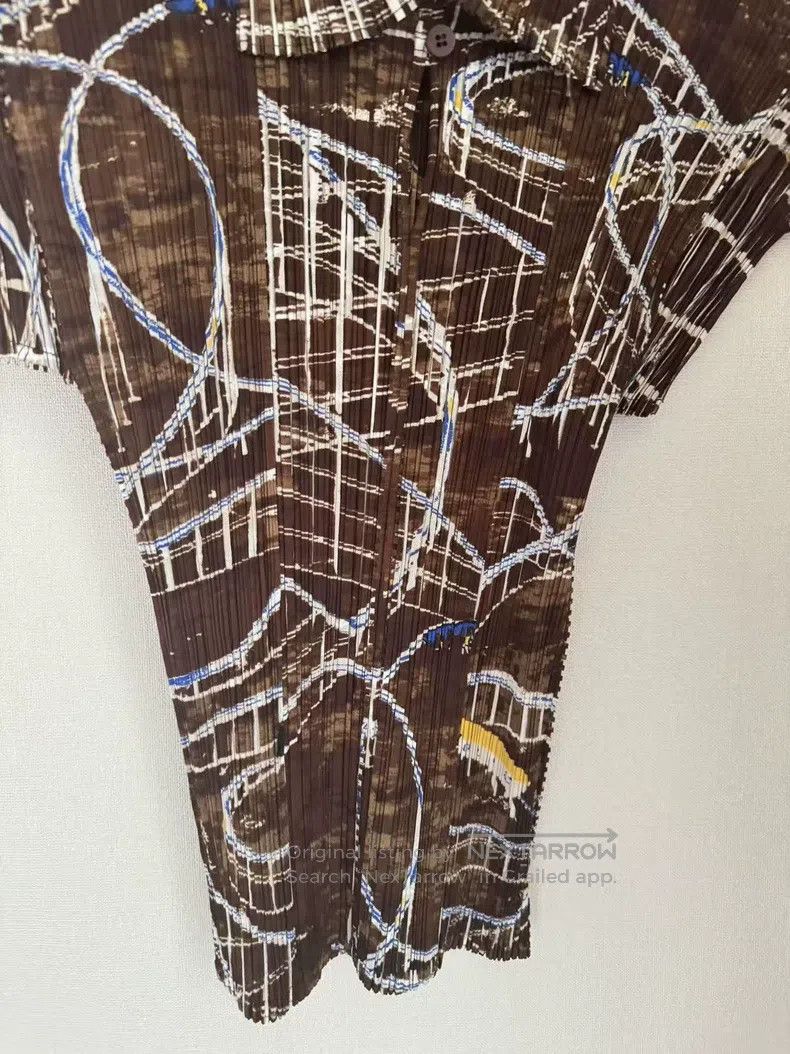 Issey Miyake Issey Miyake Roller Coaster Playful Print Short Sleeve Size L / US 10 / IT 46 - 2 Thumbnail