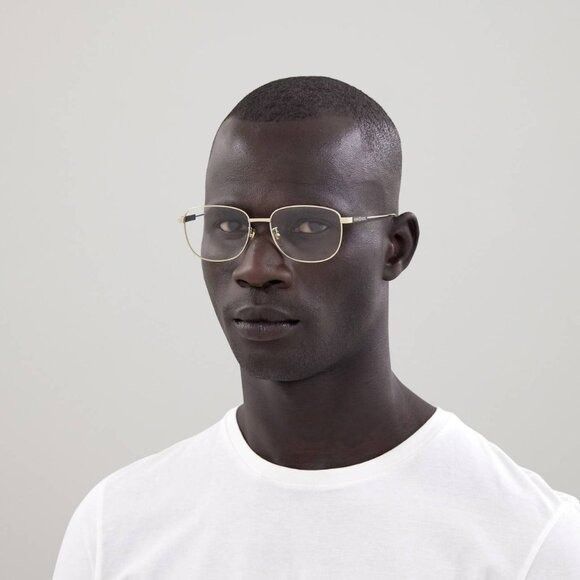 Gucci 🕶️ New Gucci GG1312O 002 Gold Eyeglasses 57mm Size ONE SIZE - 1 Thumbnail
