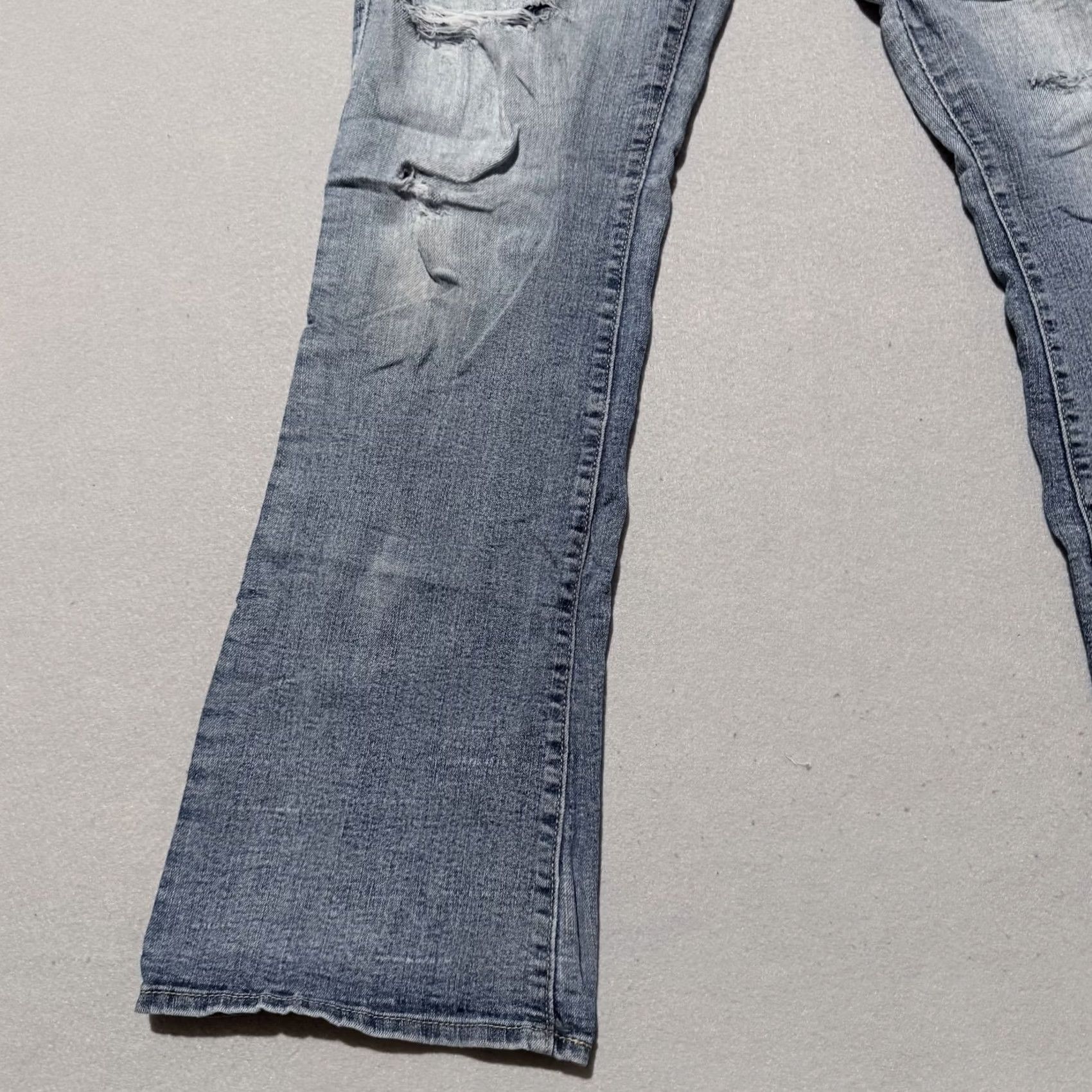 Levi's Levi's Signature by Levi Strauss Jeans Women Blue Distressed Mid-Rise Bootcut 6 Jeans Size 28" / US 6 / IT 42 - 5 Thumbnail