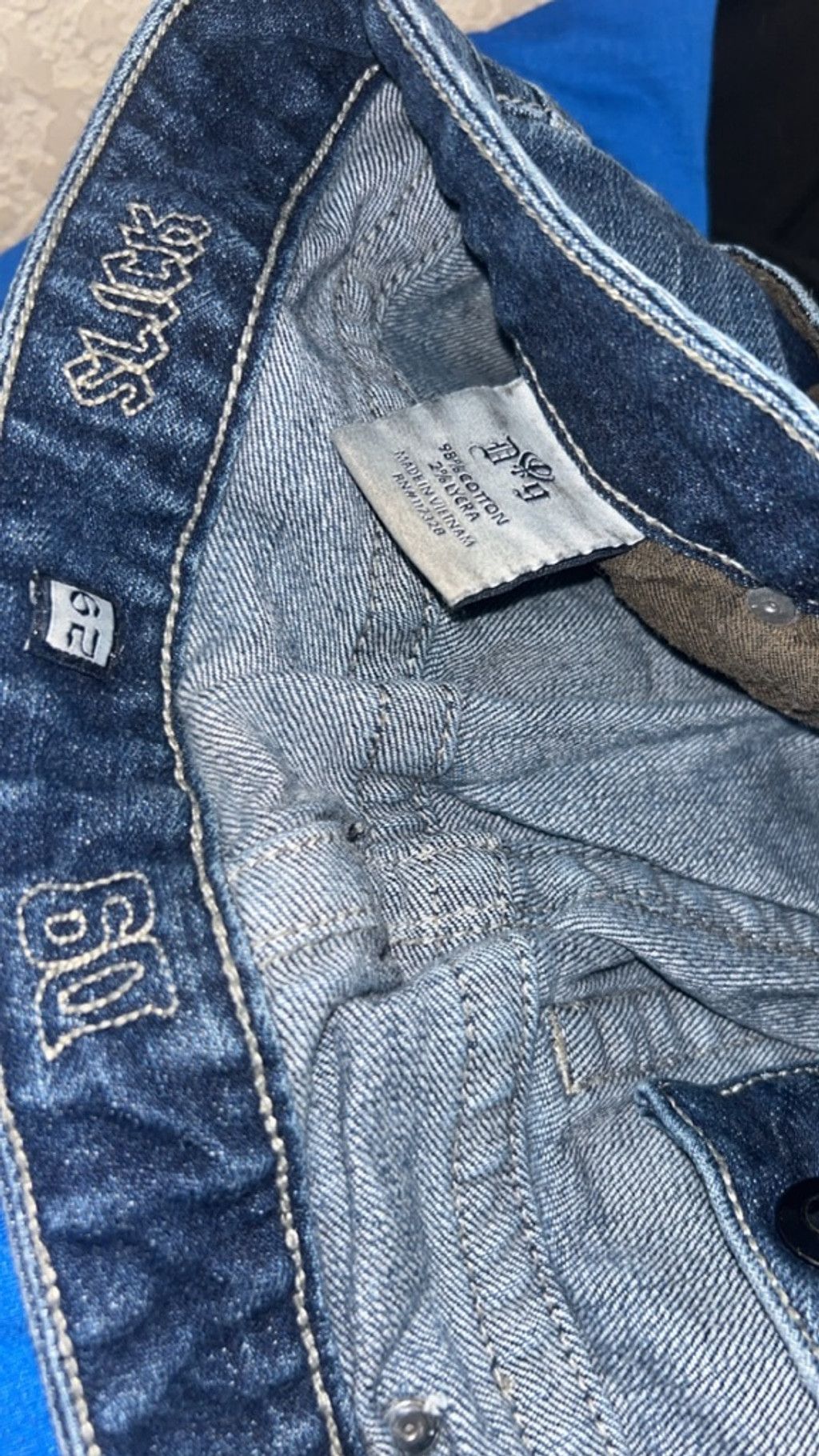 Miss Me Women's DG Miss Me Blue Distressed Boot Cut Jeans 29 Size 29" - 5 Thumbnail