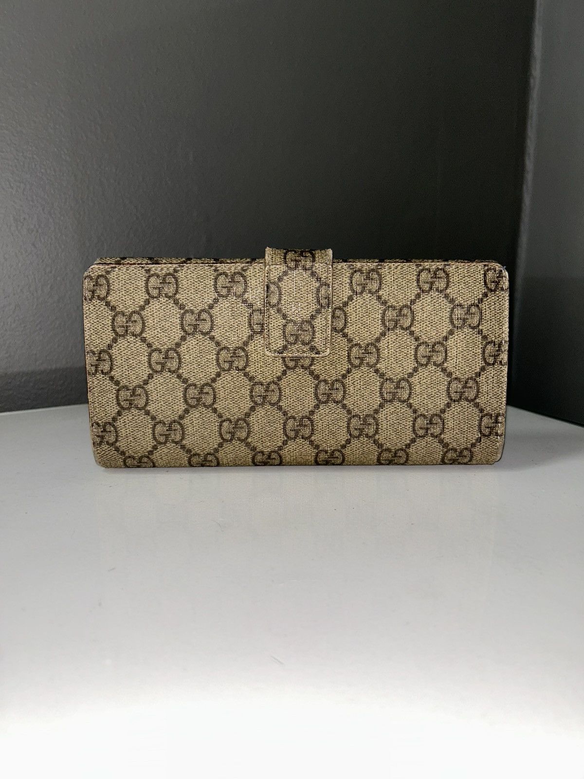 Gucci Gucci GG Coated Canvas Long Wallet w Blue Interior Size ONE SIZE - 5 Thumbnail