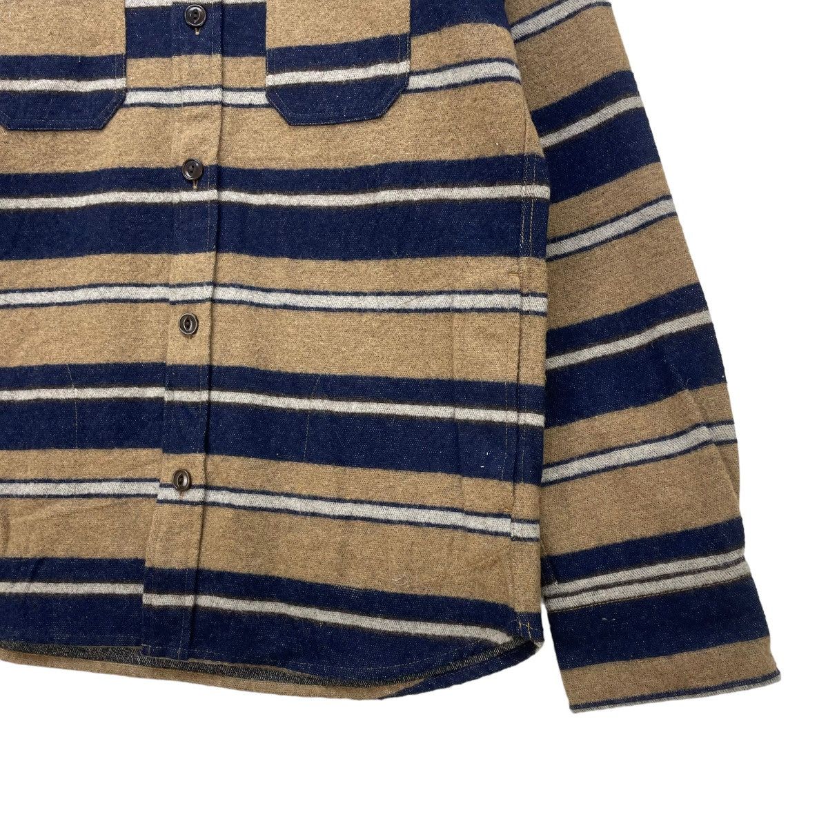 Beams Plus × Designer × Japanese Brand Japanese Brand Beams Stripe Long Sleeve Polo Shirt Size US S / EU 44-46 / 1 - 5 Thumbnail