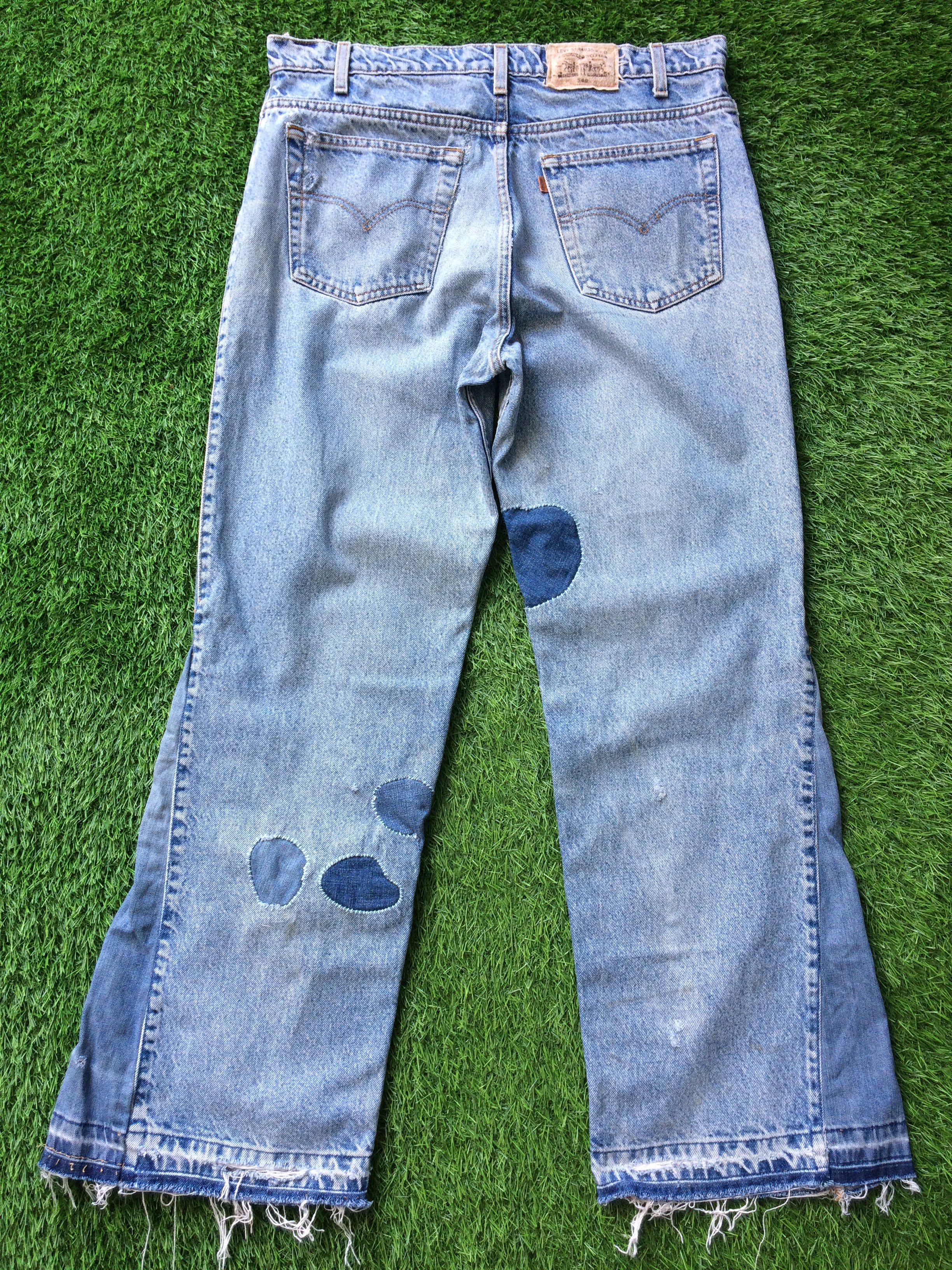 Jean Hippie Flare Los Angeles Patch Light Wash Levis #D-806 Size US 36 / EU 52 - 2 Thumbnail
