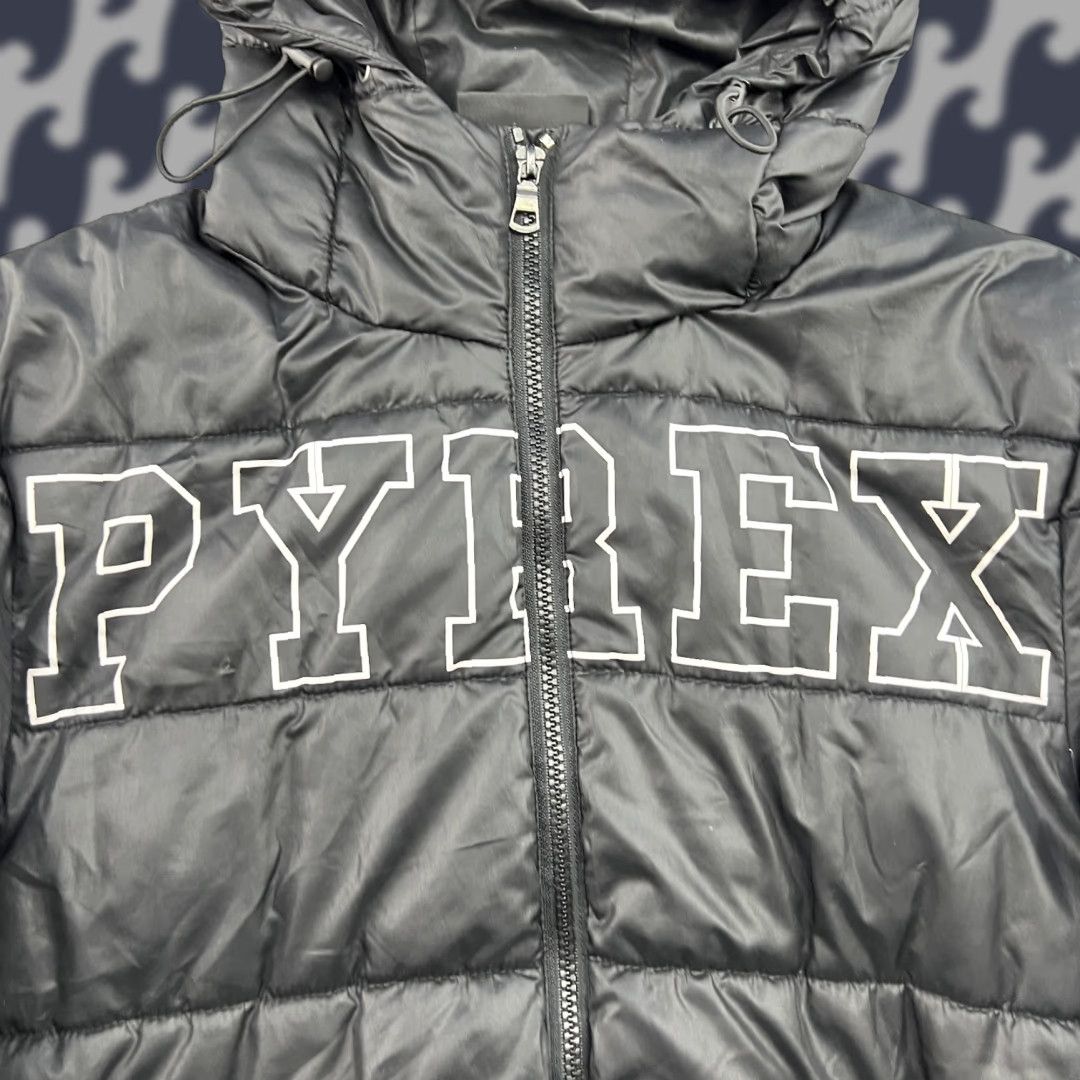Vintage PYREX Pyrex Vision Virgil Abloh Puffer Jacket Mens XS Black Hooded Full Zip Jacket Size US XS / EU 42 / 0 - 1 Thumbnail