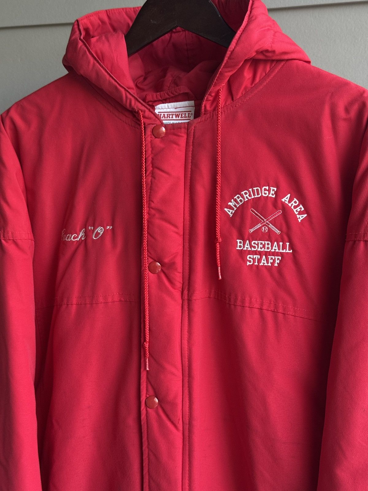 MLB Vintage Baseball Hooded puffer jacket “Coach O” XL USA made Size US XL / EU 56 / 4 - 8 Thumbnail