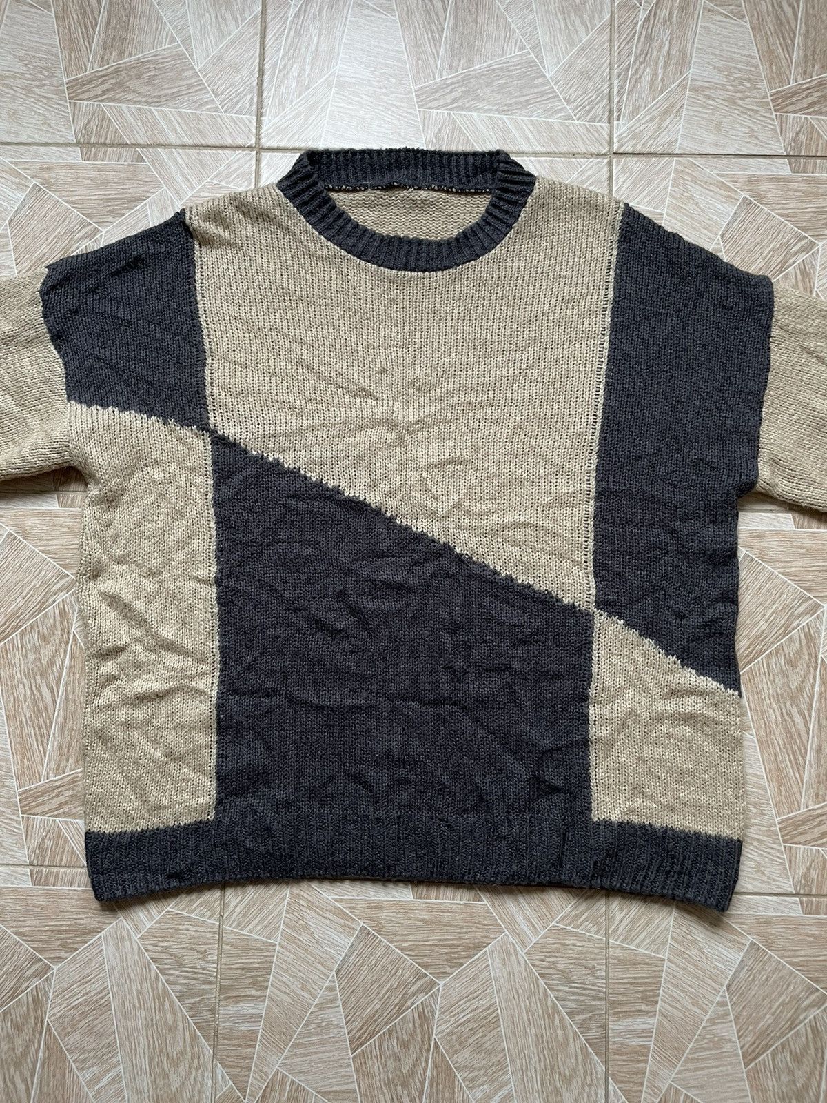 Japanese Brand 90s Vintage Avant Garde Archive Oversized Knitted Sweater Size US L / EU 52-54 / 3 - 3 Thumbnail