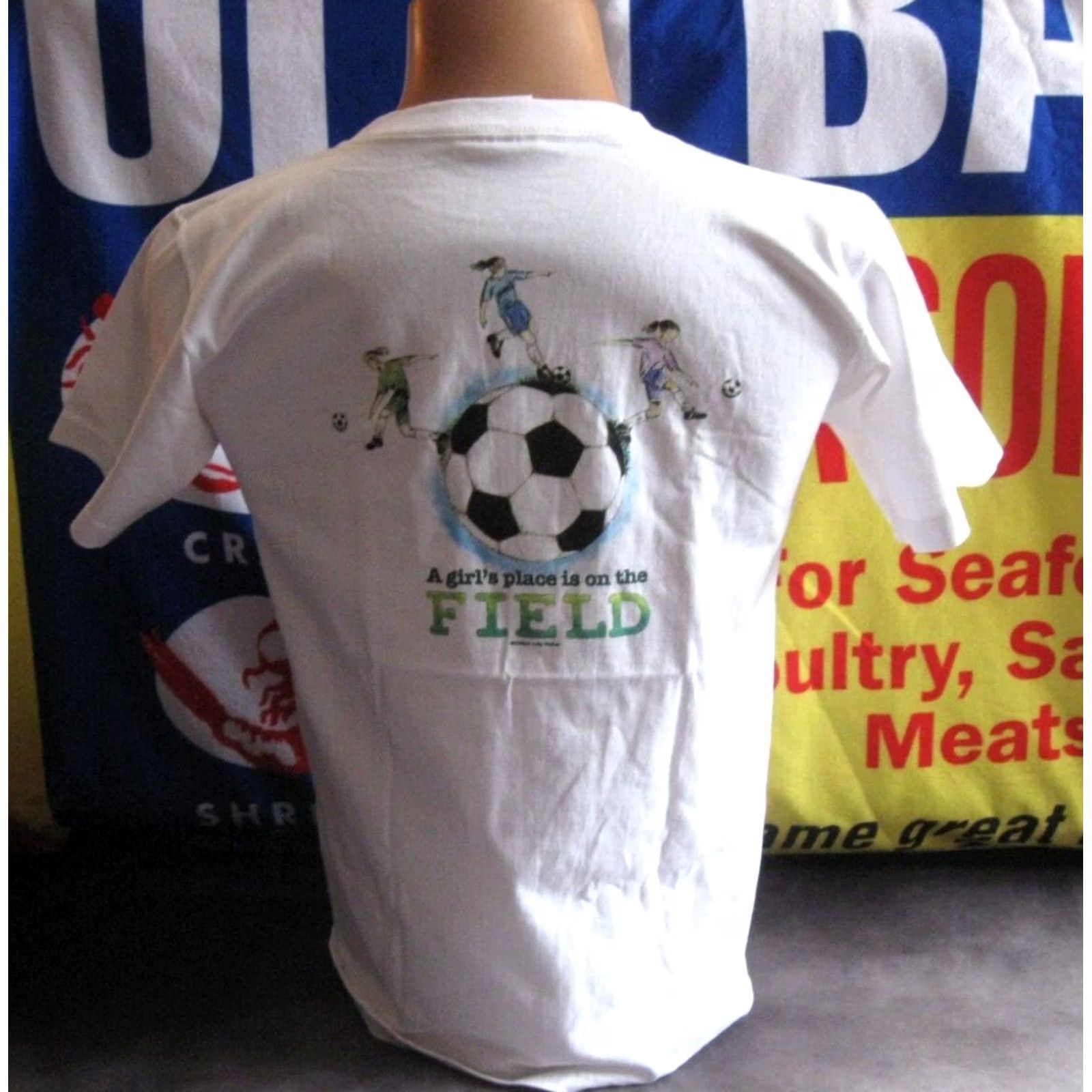 Vintage GIRLS The Aussie T Company Vintage Shirt Adult Small White Graphic Print Sports Funny 90s Shirt Womens Size US S / EU 44-46 / 1 - 5 Thumbnail