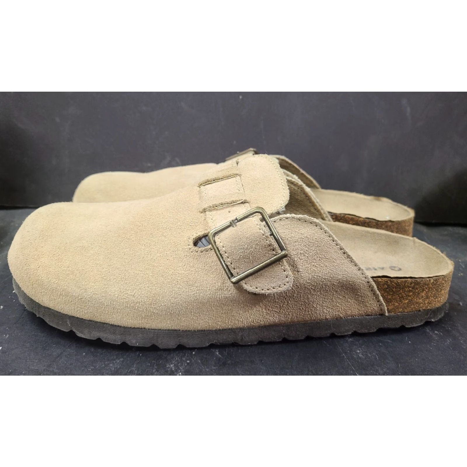 Airwalk Airwalk Sandals Womens 9 Brown Faux Suede Slip-On Buckle Flats Clogs Mules Size US 9 / IT 39 - 4 Thumbnail