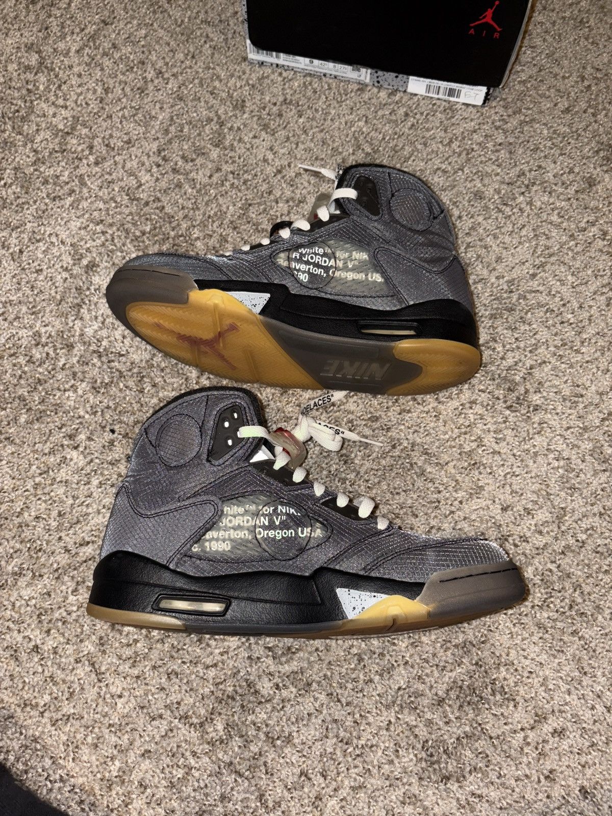 Jordan Brand × Off-White gently used jordan 5 “muslin” Size US 9 / EU 42 - 3 Thumbnail