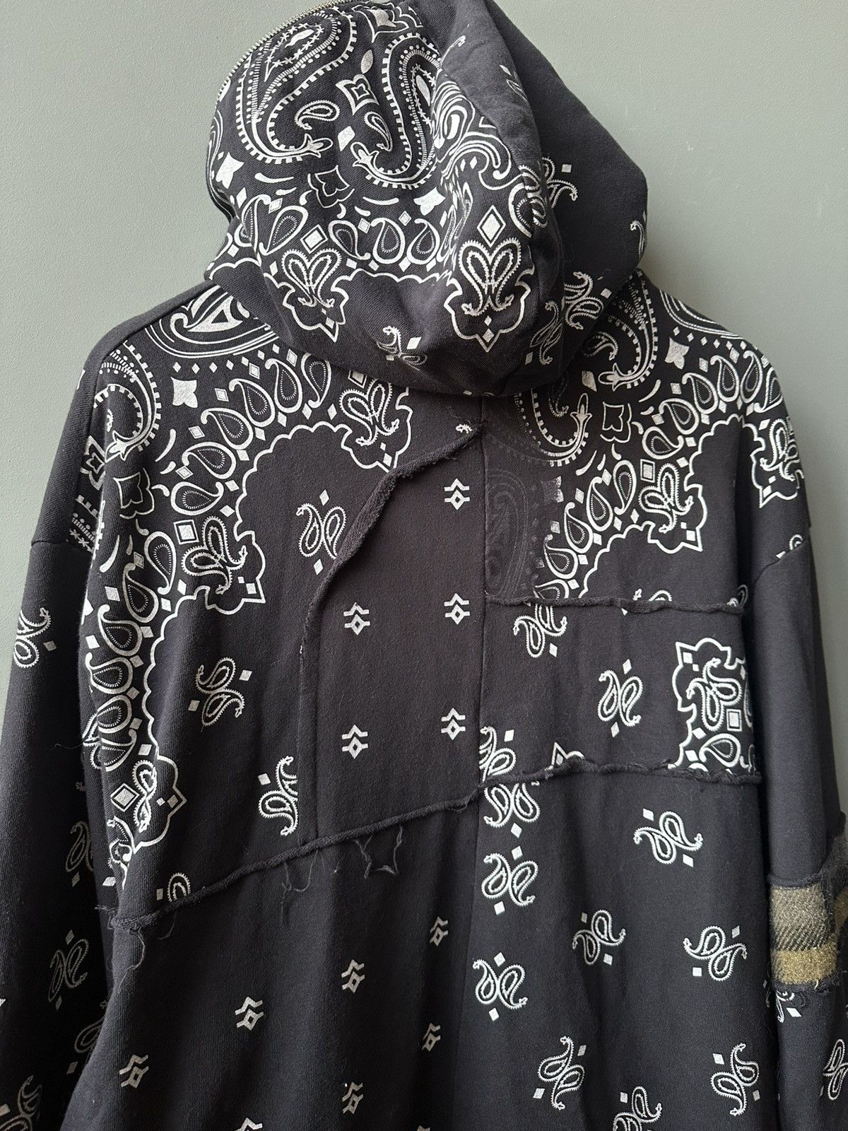 Jaded London Jaded London Over Zip Bandana Patchwork Hoodie Size M Size US M / EU 48-50 / 2 - 6 Thumbnail