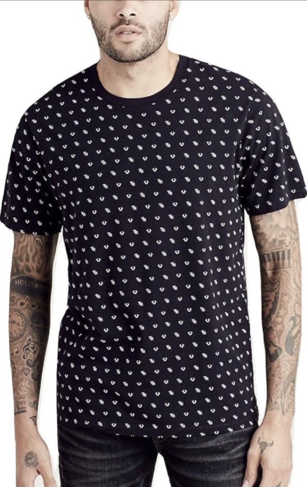 True Religion True Religion All Over Print Monogram Black S/S T-Shirt Size US XXL / EU 58 / 5 - 1 Thumbnail