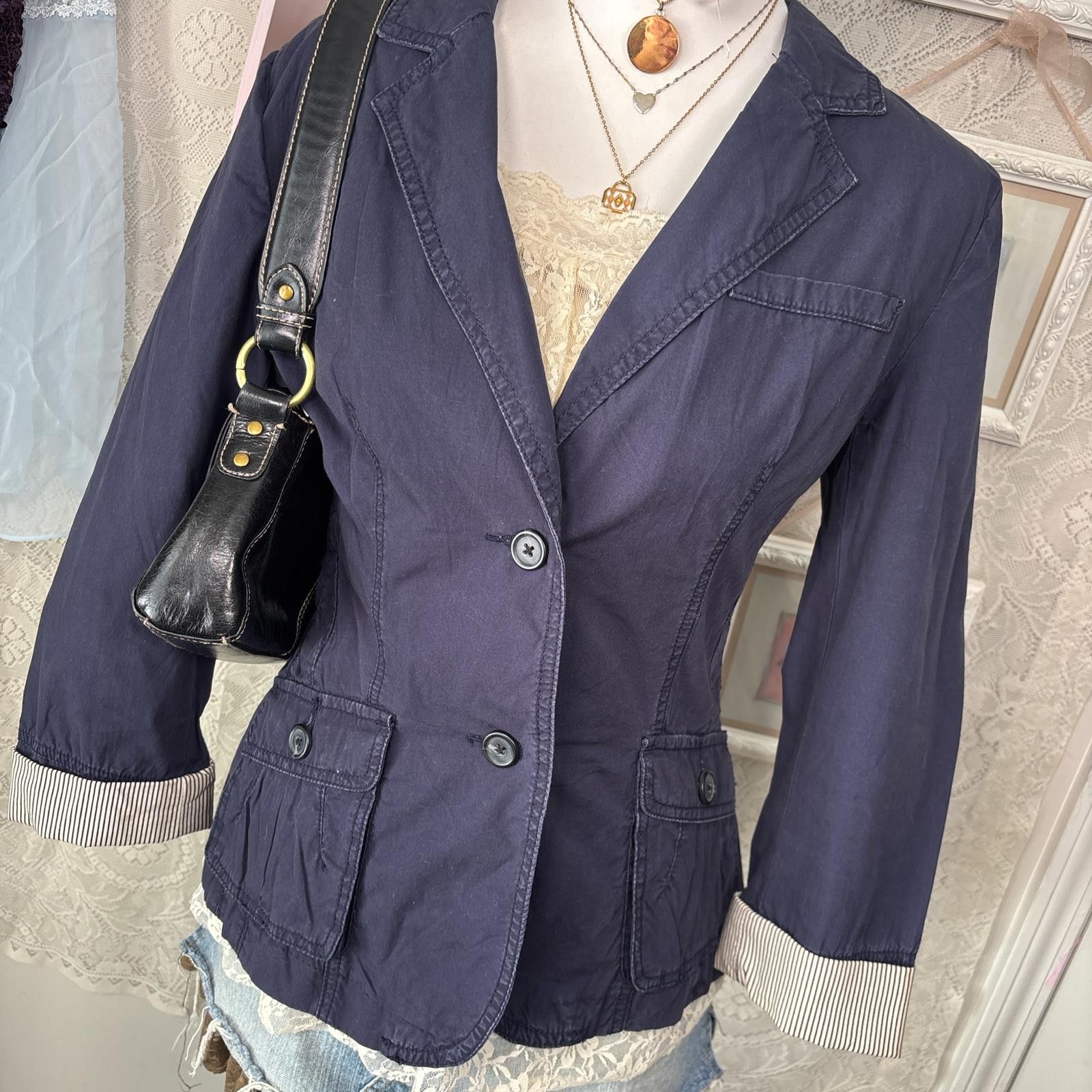 St. Johns Bay y2k fitted sailor office siren blazer Size M / US 6-8 / IT 42-44 - 2 Thumbnail