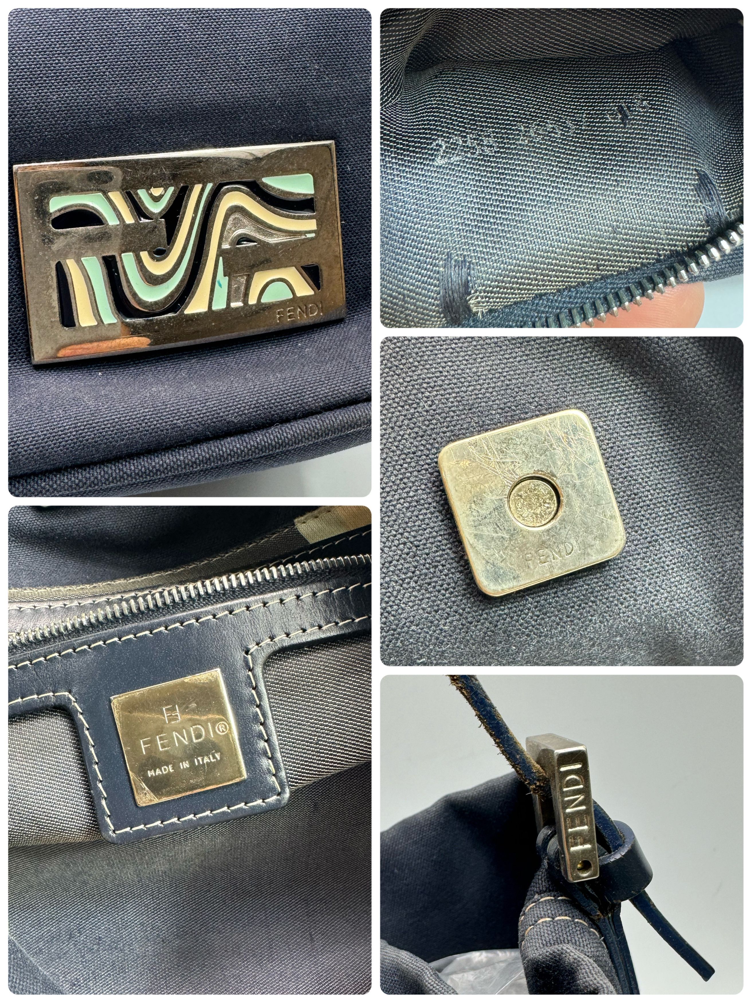 Fendi Fendi Navy Blue Denim Shoulder Bag Size ONE SIZE - 7 Thumbnail