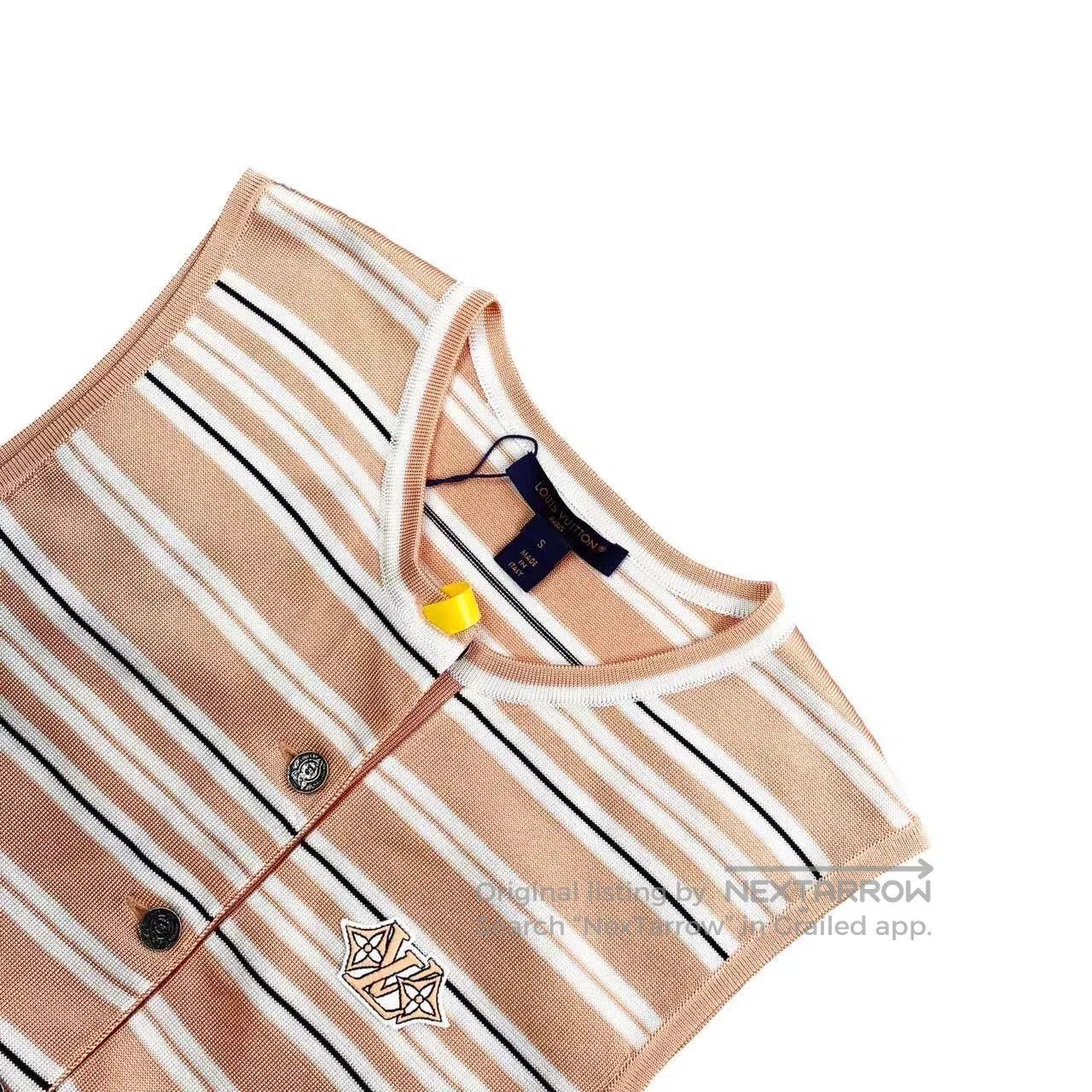 Louis Vuitton Louis Vuitton Orange striped print sleeveless vest| Size M / US 6-8 / IT 42-44 - 3 Thumbnail