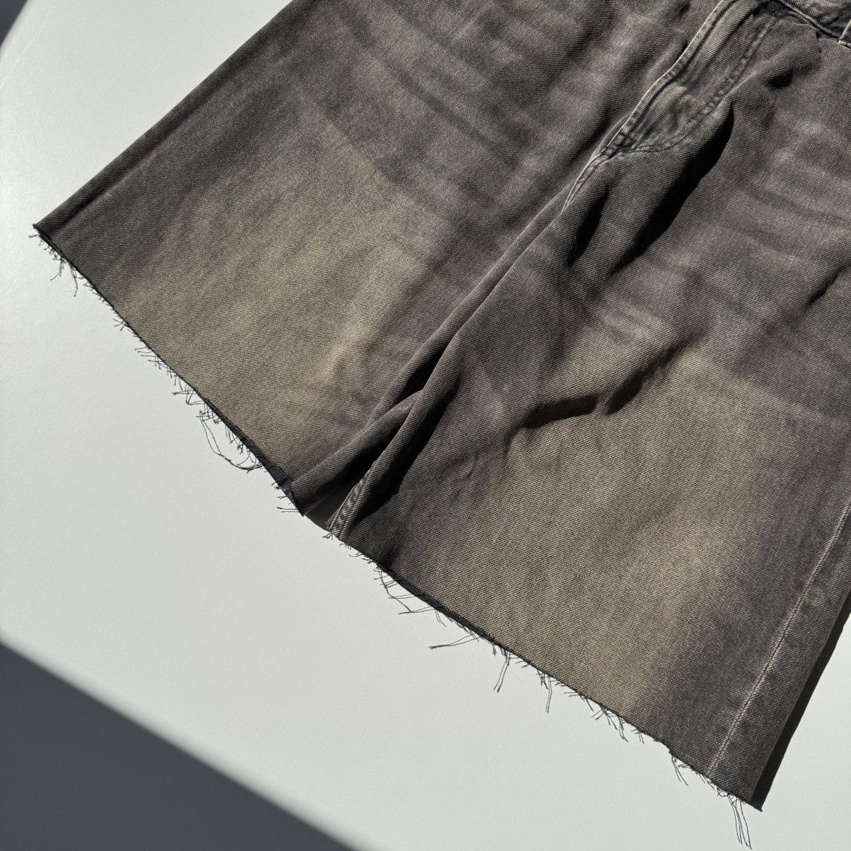 Acne Studios × Japanese Brand Washed and Faded Khaki Jorts Oversized baggy grunge Size US 35 - 11 Thumbnail