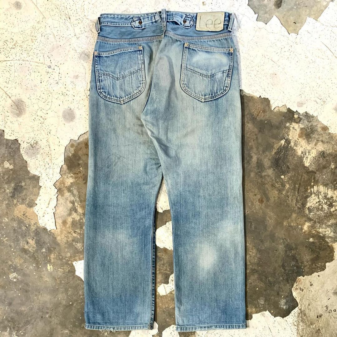 Lee × Levi's × Wrangler Vintage 80’s Lee selvegge Buckle back denim pants Size US 32 / EU 48 - 2 Thumbnail