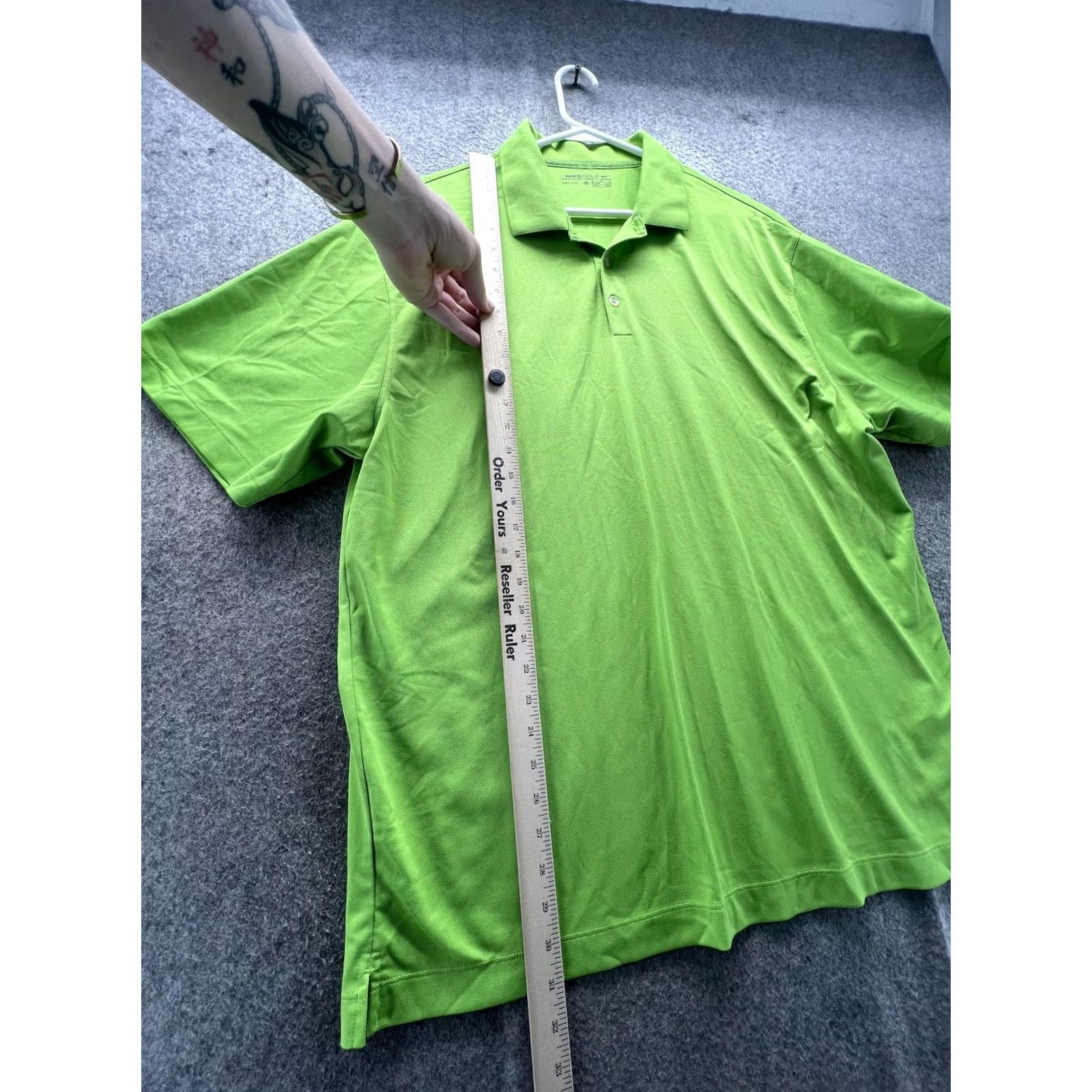 Nike Nike Dri-FIT Polo Shirt Mens XL Green Solid Golf Short Sleeve Shirt Size US XL / EU 56 / 4 - 2 Thumbnail