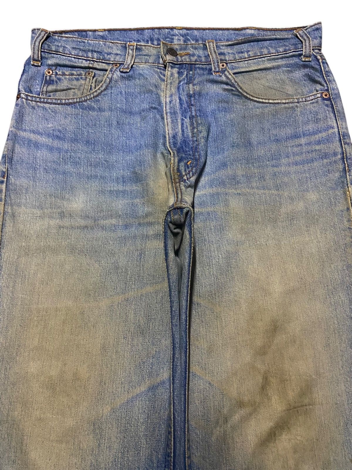 Levi's Vintage Levis 502 80s Mud Wash Distressed Loose Jeans Size US 33 - 3 Thumbnail