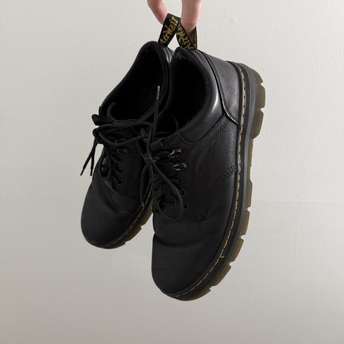 Dr. Martens Vintage Dr Martens Black Chunky Leather Boots Mens Size 12 Size US 12 / EU 45 - 2 Thumbnail