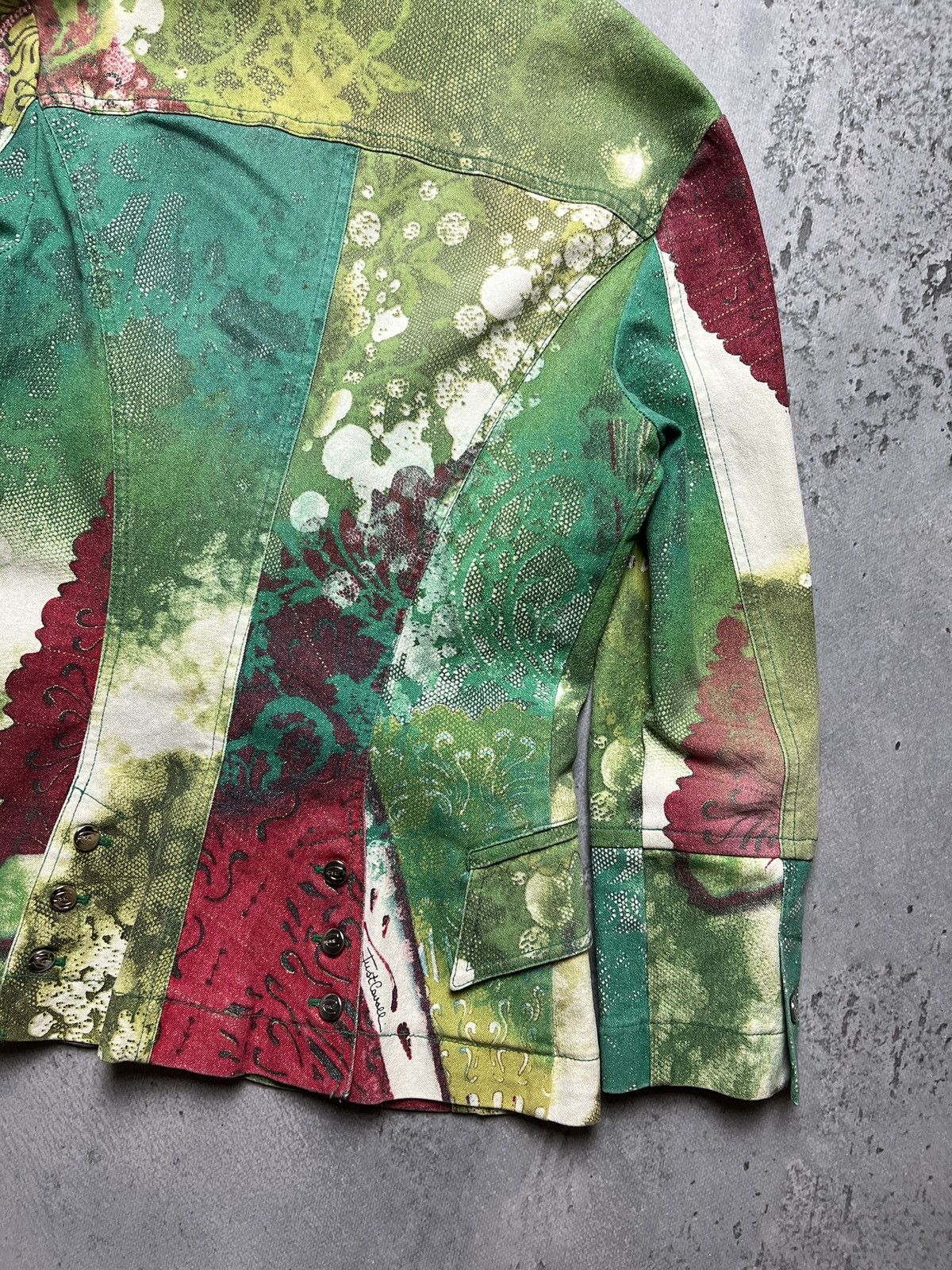 Just Cavalli Rare Just Cavalli Floral Abstract Print Natural Lux Blazer Size M / US 6-8 / IT 42-44 - 11 Thumbnail