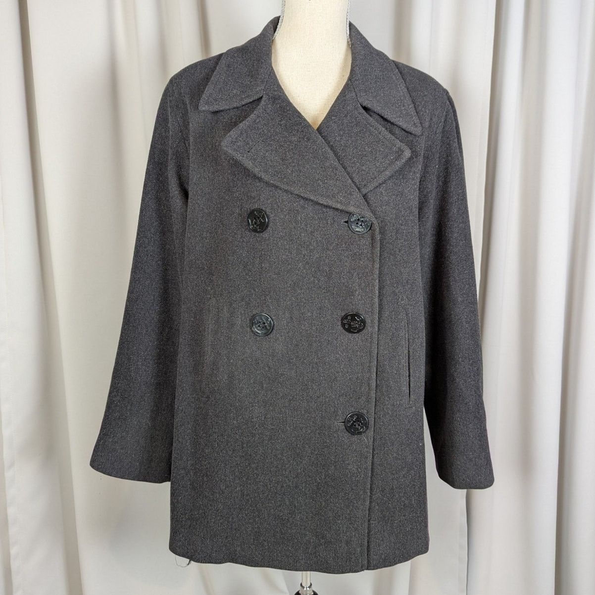 Other J. Percy Double Breasted Peacoat Gray Size 10 Size L / US 10 / IT 46 - 19 Thumbnail