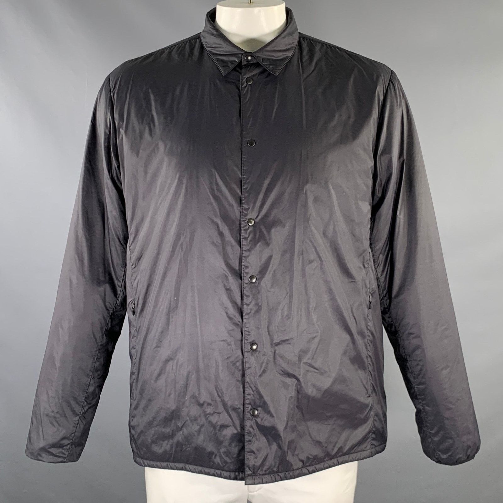 Norse Projects Size XL Black Solid Polyamide Shirt Jacket Jacket Size US XL / EU 56 / 4 - 1 Thumbnail