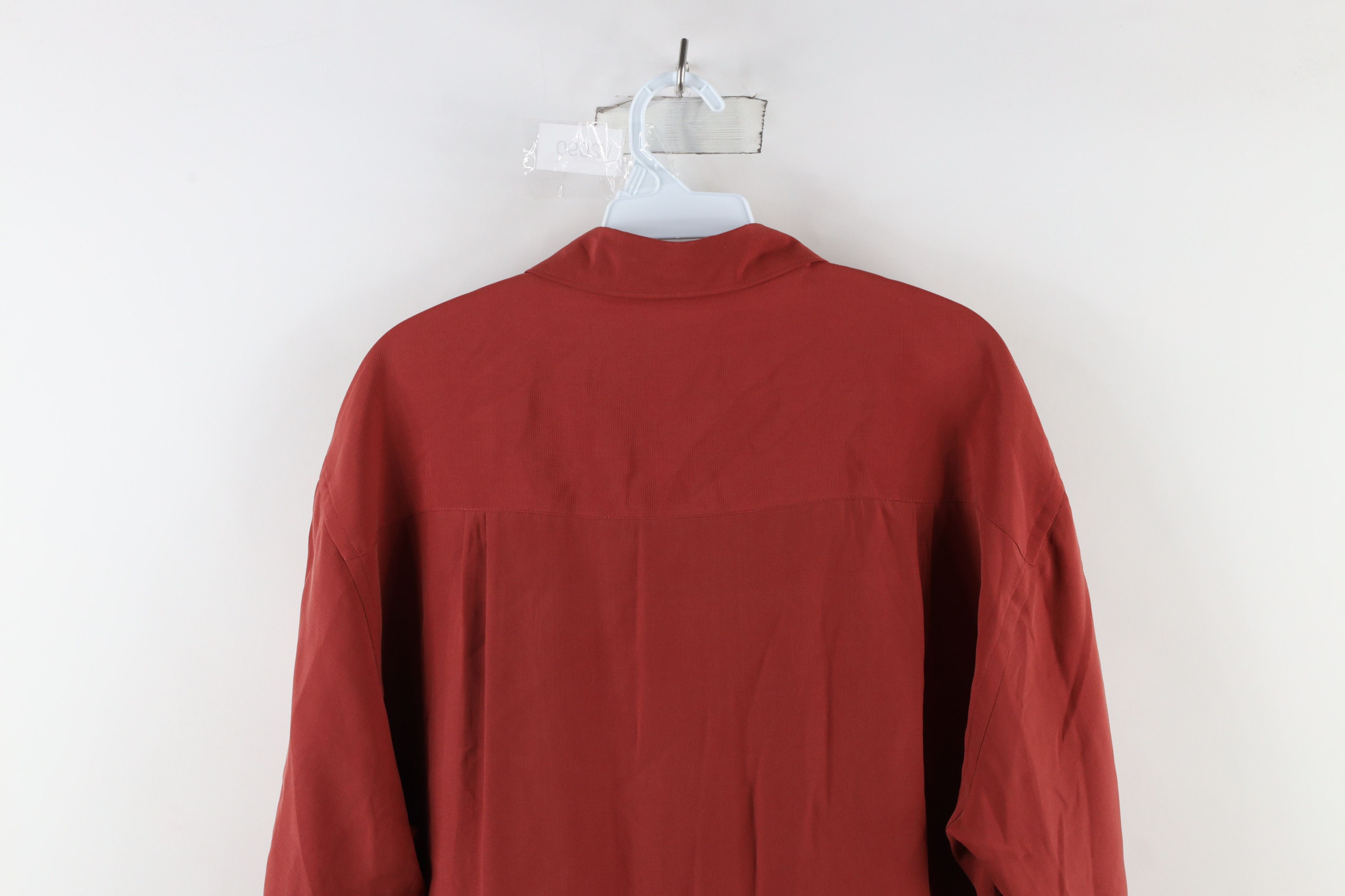 Vintage Vintage 90s Streetwear Ribbed Silk Short Sleeve Button Shirt Size US M / EU 48-50 / 2 - 9 Thumbnail