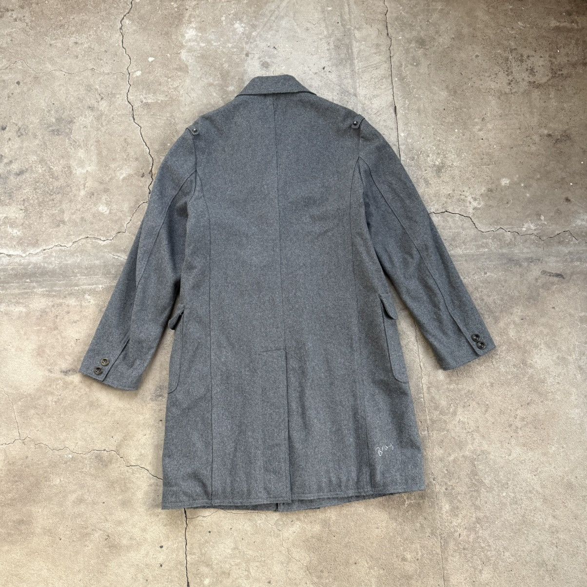 Bray Steve Alan Bray Steve Alan Grey Wool Military Maxi Coat Size US XL / EU 56 / 4 - 2 Thumbnail