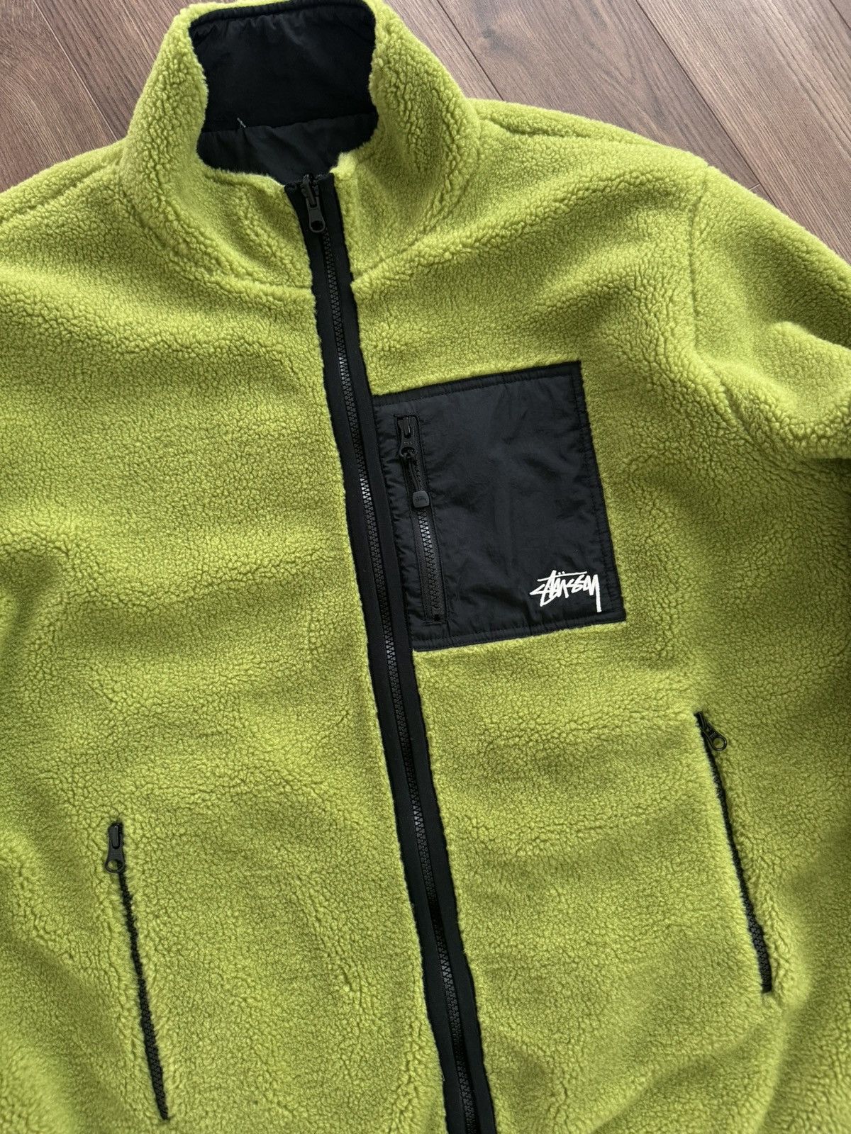 Stussy Stussy Sherpa Reversible Jacket 'Moss Green' Size US XL / EU 56 / 4 - 4 Thumbnail