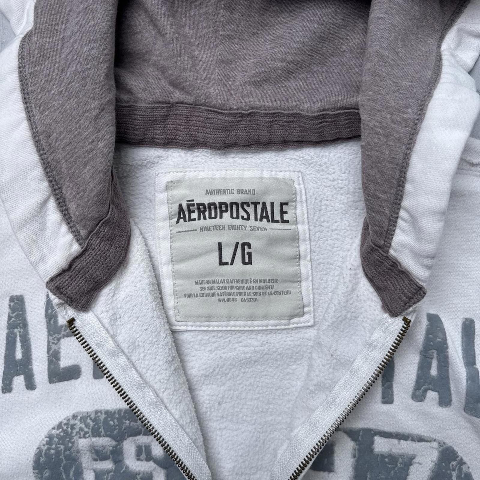 Aeropostale Y2K Aeropostale 00s White zip up jacket Size US L / EU 52-54 / 3 - 5 Thumbnail