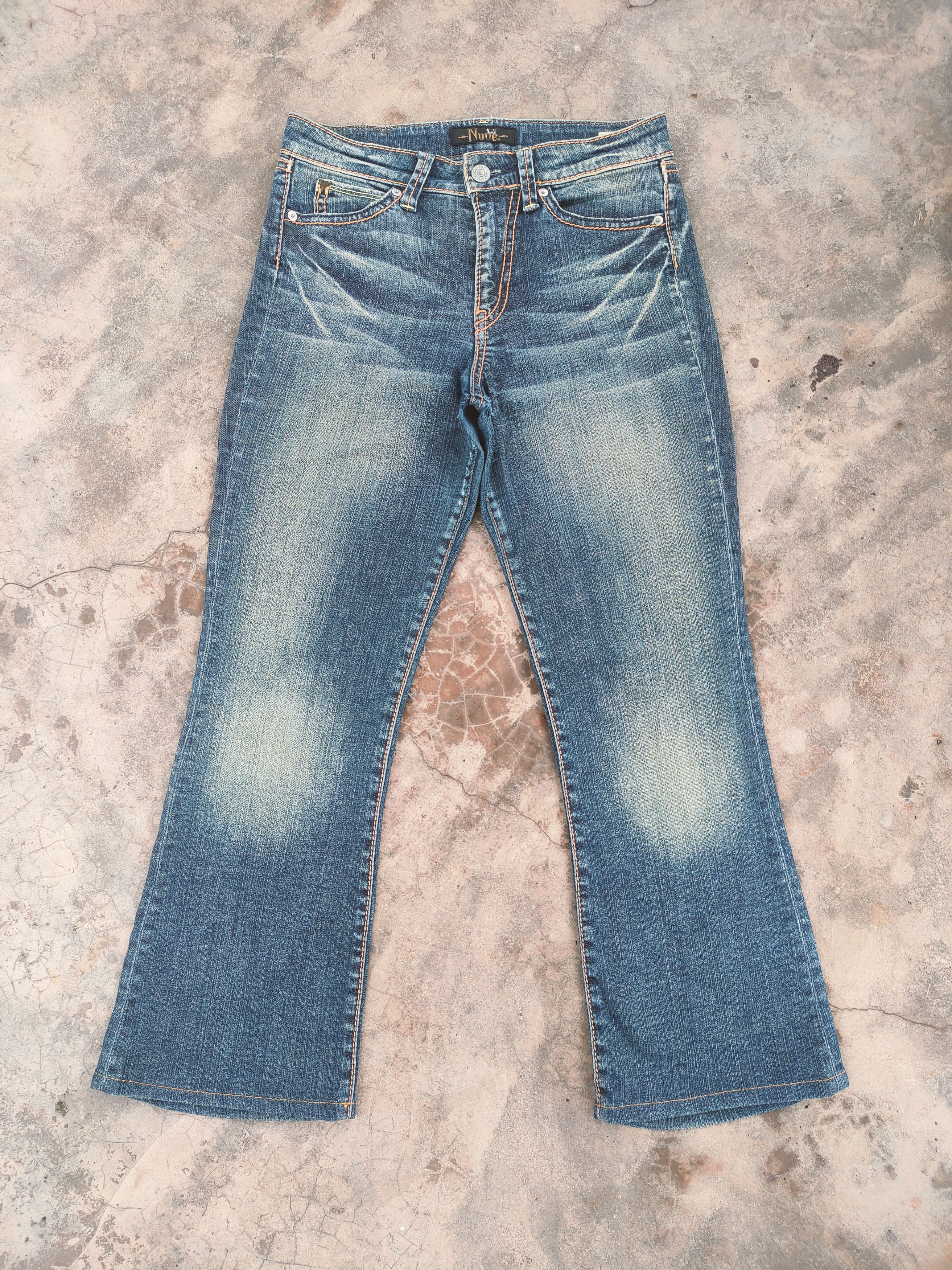 Japanese Brand NUVE FLARE FADED JEANS DENIM PANTS Size US 30 / EU 46 - 1 Thumbnail