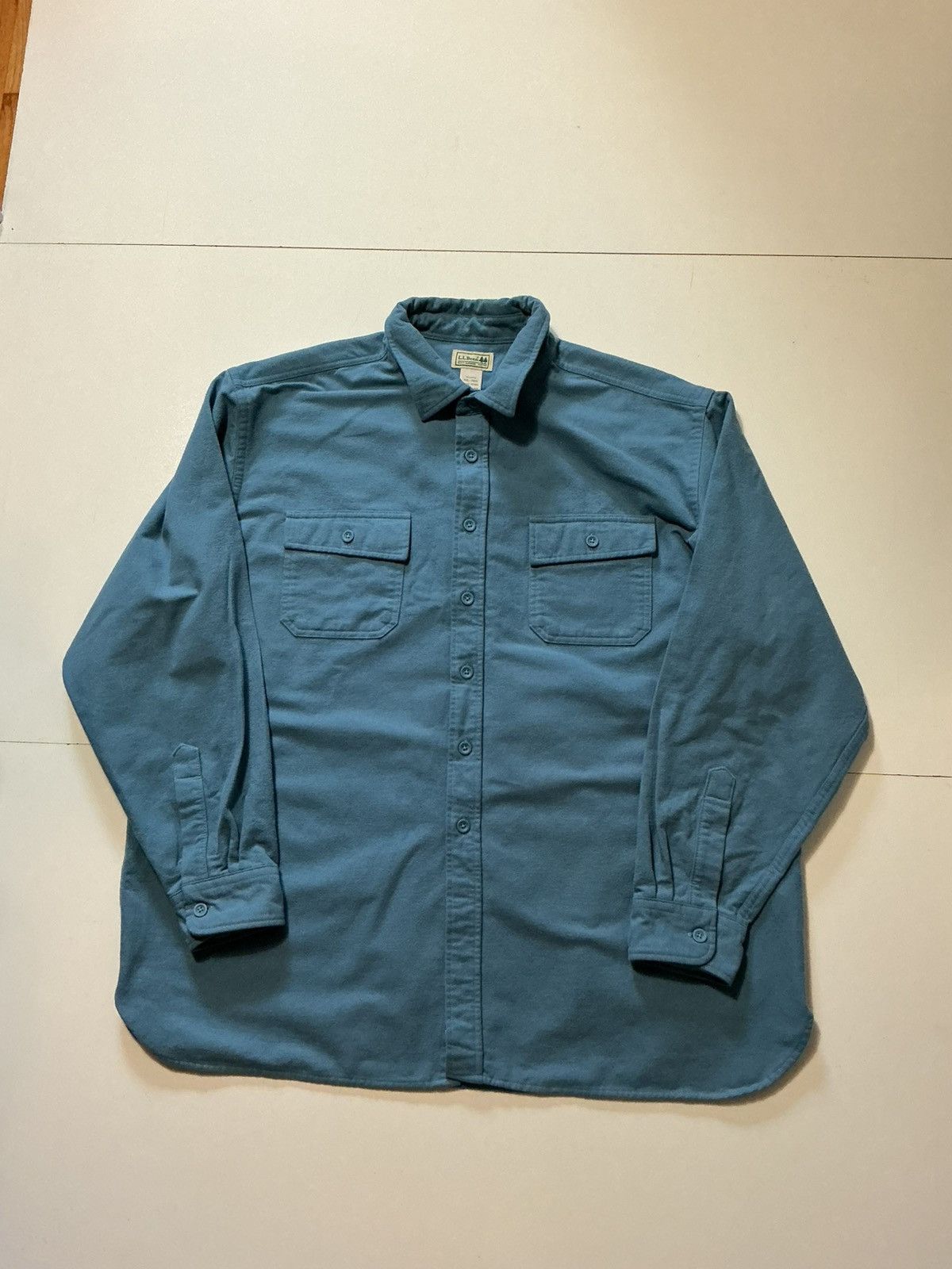 L.L. Bean L.L. Bean Chamois Cloth Flannel Button Front L/S Shirt Size US XXL / EU 58 / 5 - 1 Thumbnail