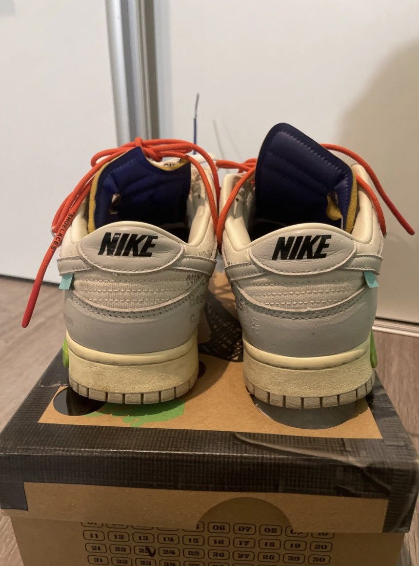 Off-White Nike Off White Dunks “Lot 23” Size US 9.5 / EU 42-43 - 4 Thumbnail