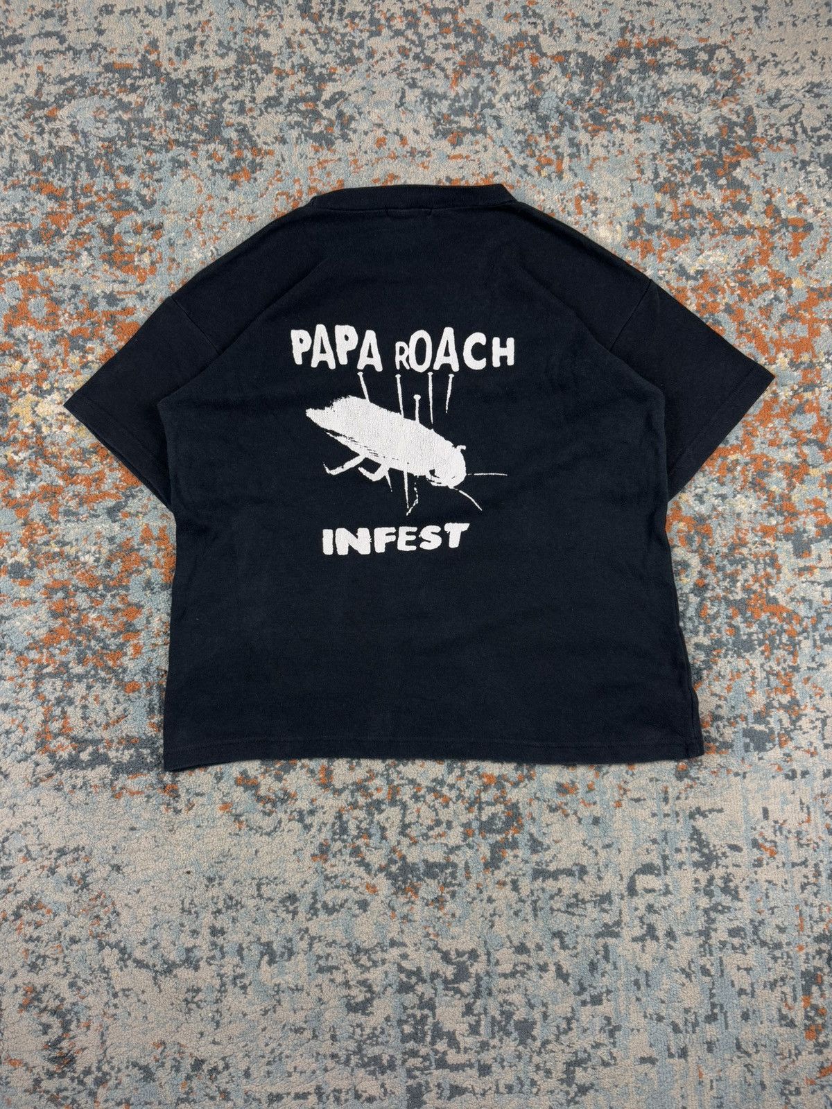 Band Tees × Vintage Vintage 00s Papa Roach infest graphic band tee boxy fit Size US S / EU 44-46 / 1 - 2 Thumbnail