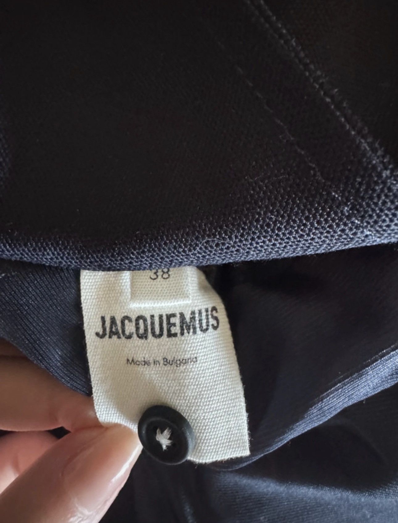 Jacquemus Navy blue cropped Jacquemus jacket Collection « le Papier » Size S / US 4 / IT 40 - 4 Thumbnail