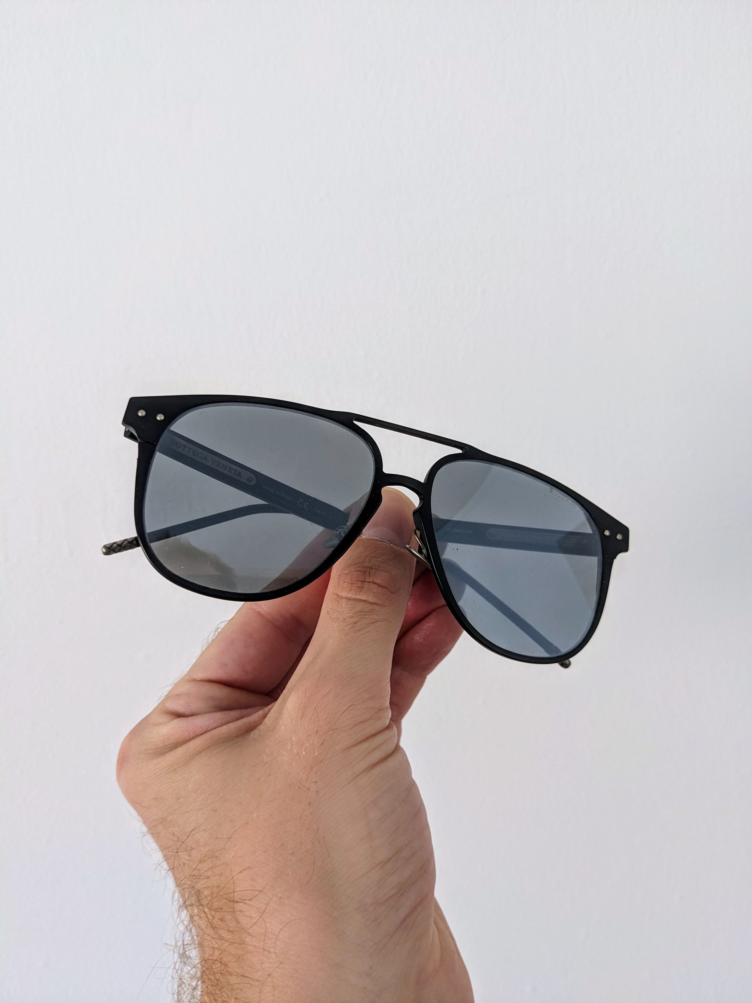 Bottega Veneta Aviator Aluminium Black Sunglasses Size ONE SIZE - 3 Thumbnail