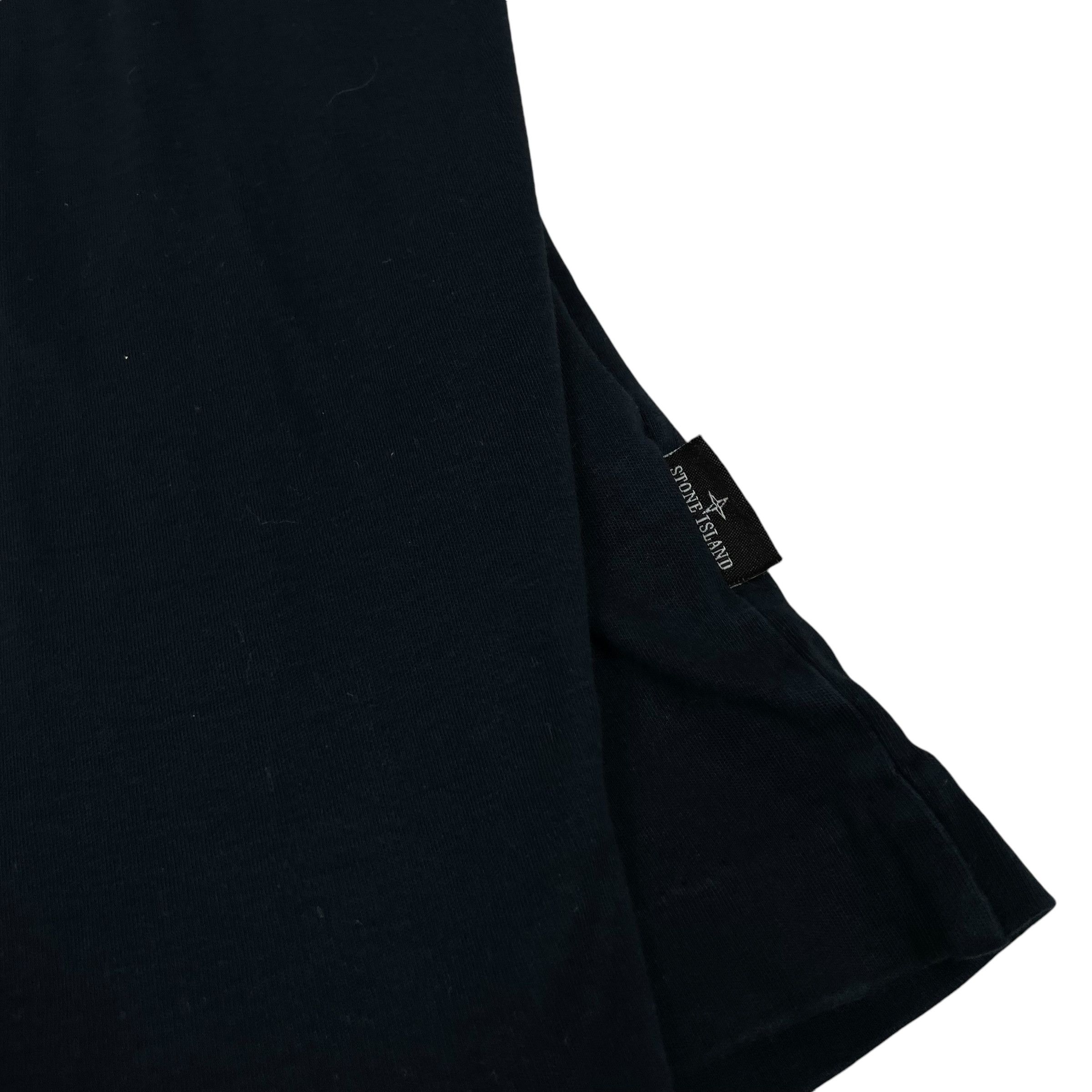 Stone Island Stone Island Men's Navy Long Sleeve Pullover T-Shirt XL Size US XL / EU 56 / 4 - 4 Thumbnail