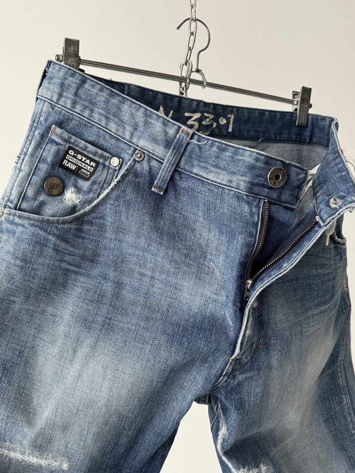 G-Star G-Star RAW Arc Loose Tapered Distressed Faded Jeans Pants Size US 36 / EU 52 - 5 Thumbnail