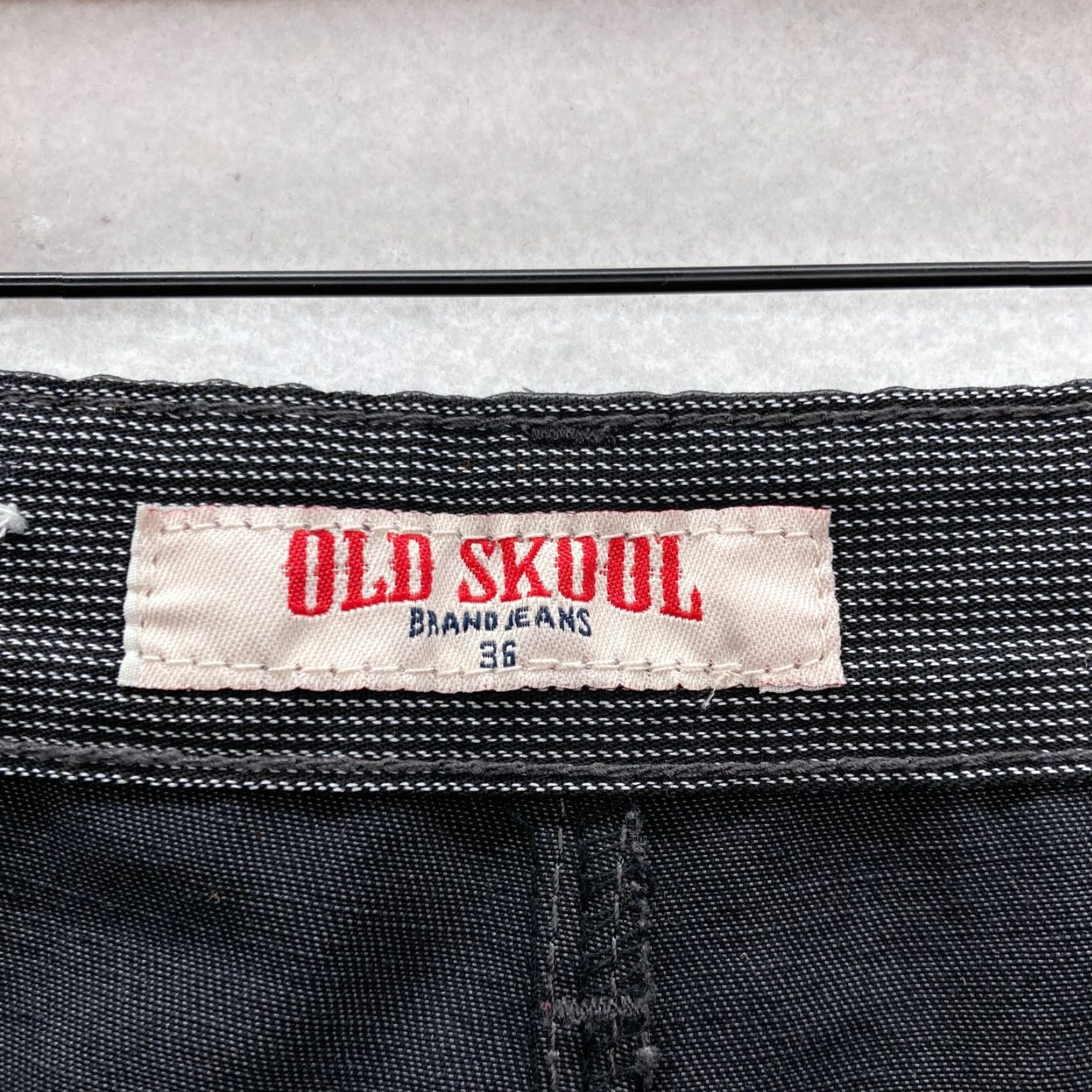 Vintage Old Skool Jeans Mens 36x32 Straight Leg Dark Gray Coated Denim Hip Hop Y2K City College Hip Hop Skater Jeans Mens Regular 36 Dark Gray Size US 36 / EU 52 - 5 Thumbnail