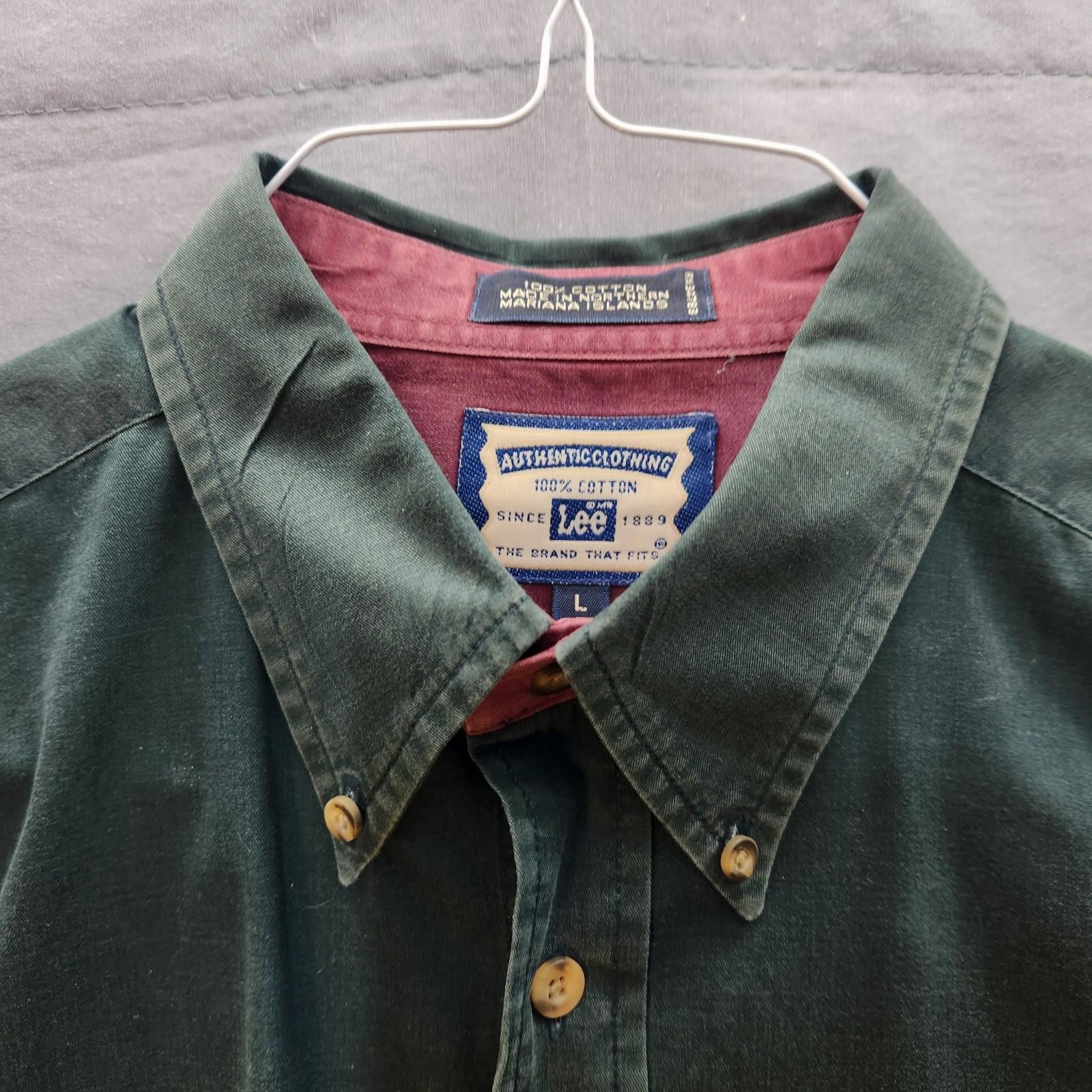 Lee Vintage Lee Long Sleeve Button Down Shirt Green Size Large Size US L / EU 52-54 / 3 - 5 Thumbnail