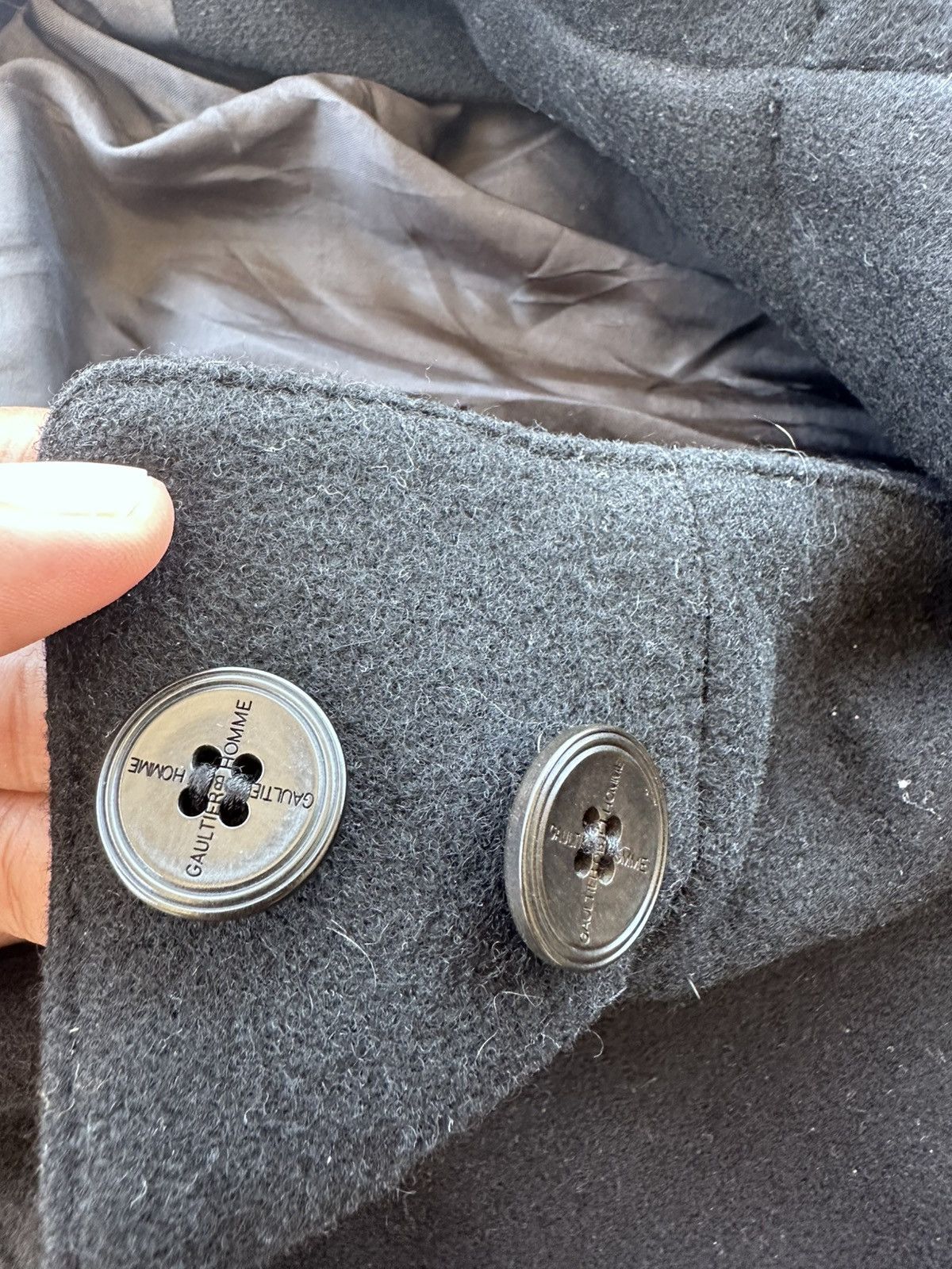 Jean Paul Gaultier × Vintage Jean Paul Gaultier Objet Wool Coat Size US M / EU 48-50 / 2 - 5 Thumbnail