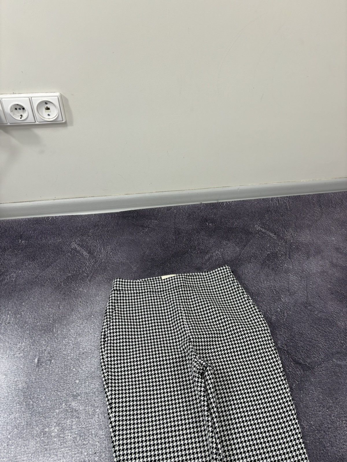 Sezane Sezane Clara Houndstooth High Waist Luxury Tapered Pants Size 26" / US 2 / IT 38 - 5 Thumbnail