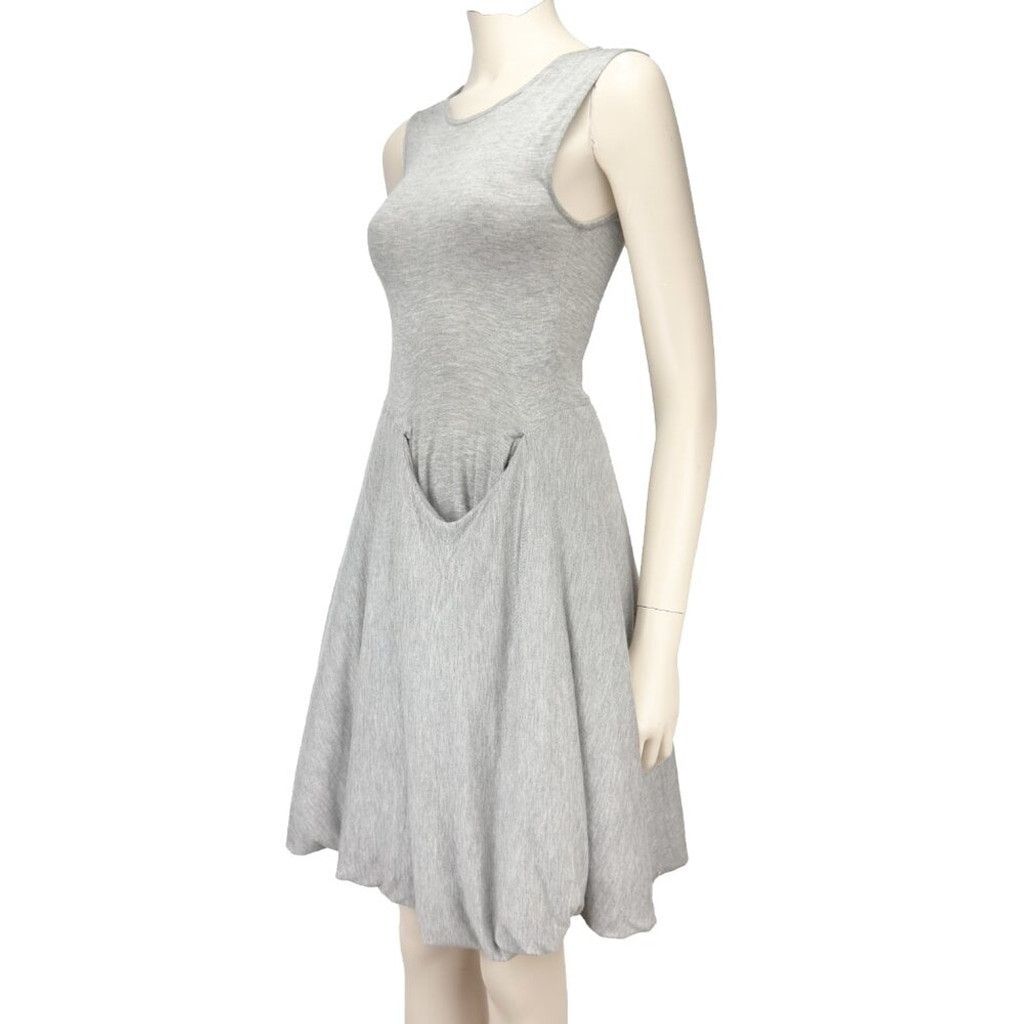 Cos COS Dolly Semi-quilted A Line Comfy Balloon Gray Dress XS Size XS / US 0-2 / IT 36-38 - 2 Thumbnail